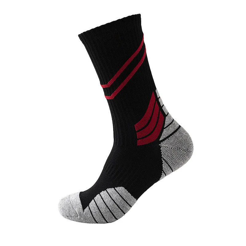 Striped Slash Sweat-Absorbent Non-Slip Basketball Socks