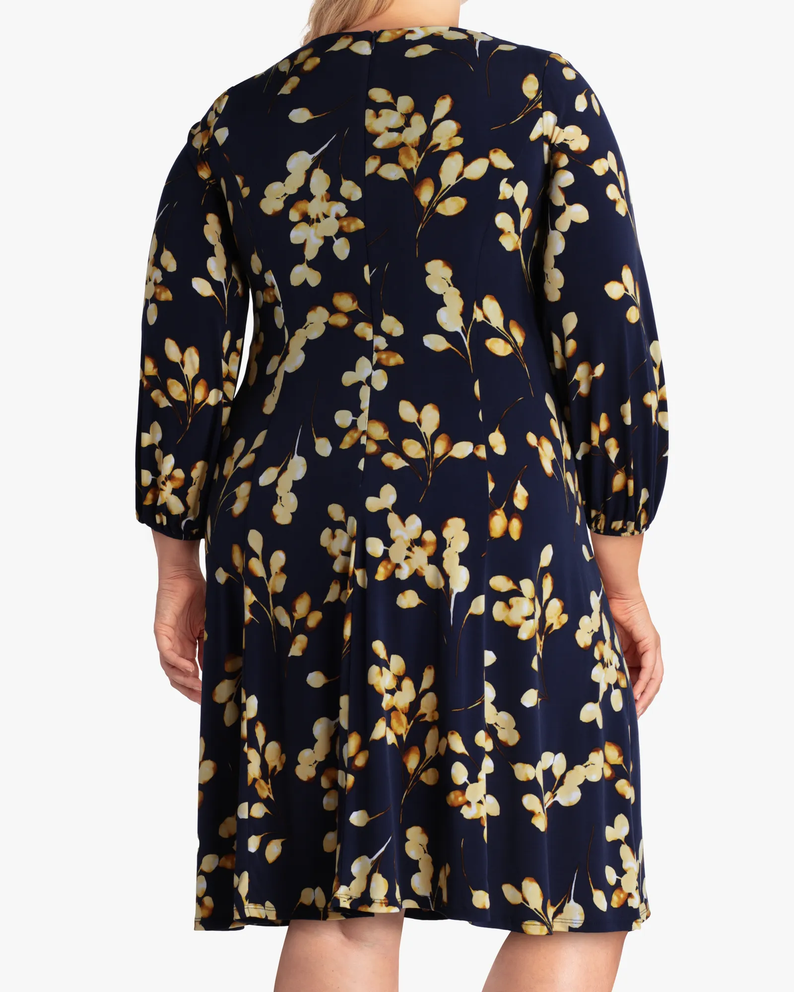 Sulu A-line Dress | Navy / Gold