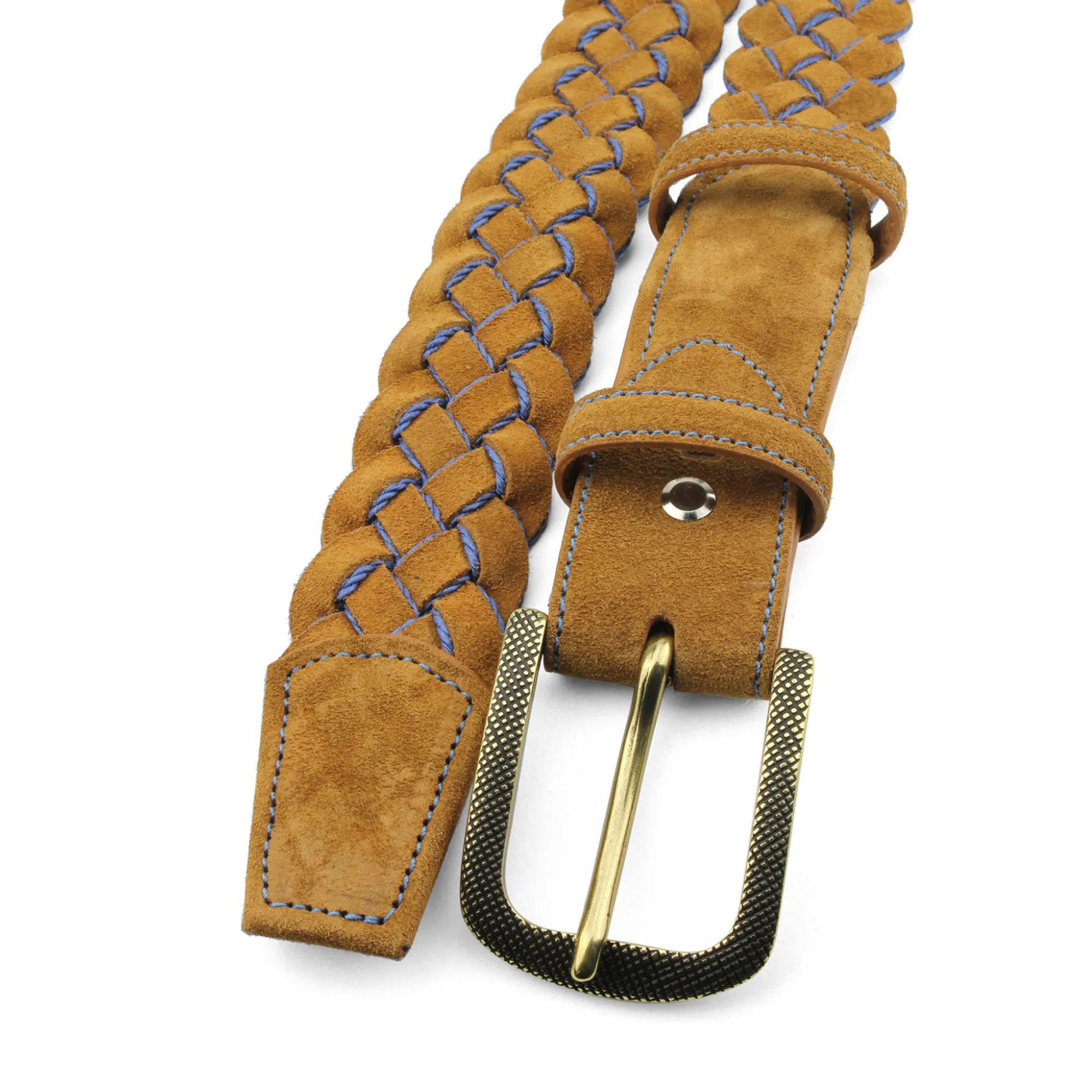 Tan Suede Handweave Belt