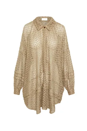 The Sabina Dress in Gold Knit