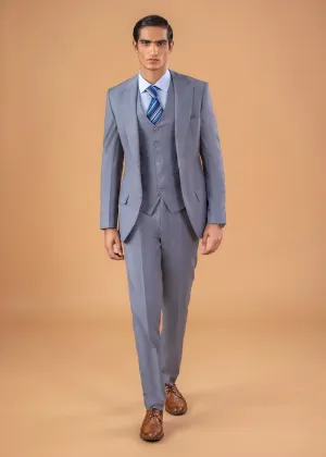 Three Piece Suit - Notch Lapel - Light Gray