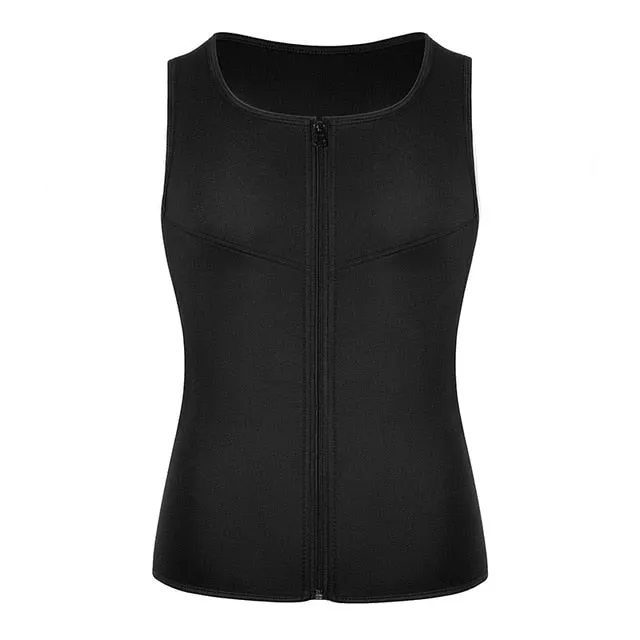 Trendy Workout Sauna Vest Tank With Double Zipper Body Shaper For Men