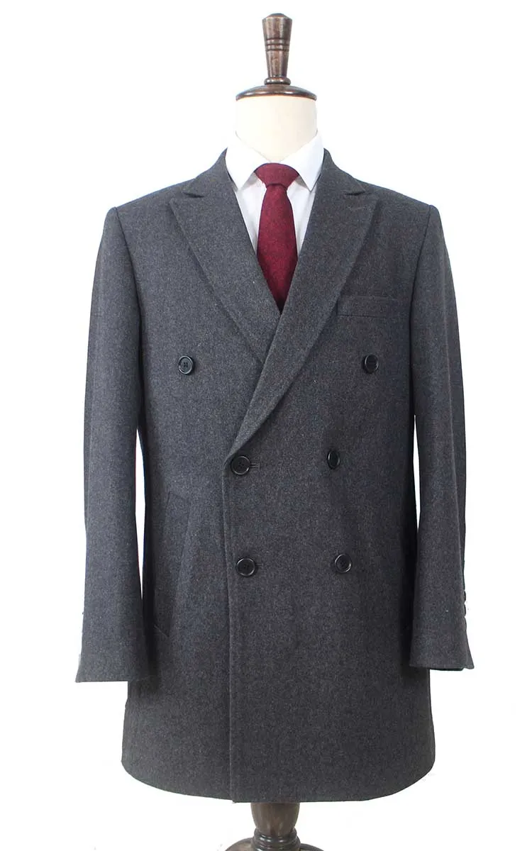 TWEED OVERCOAT GREY TWILL