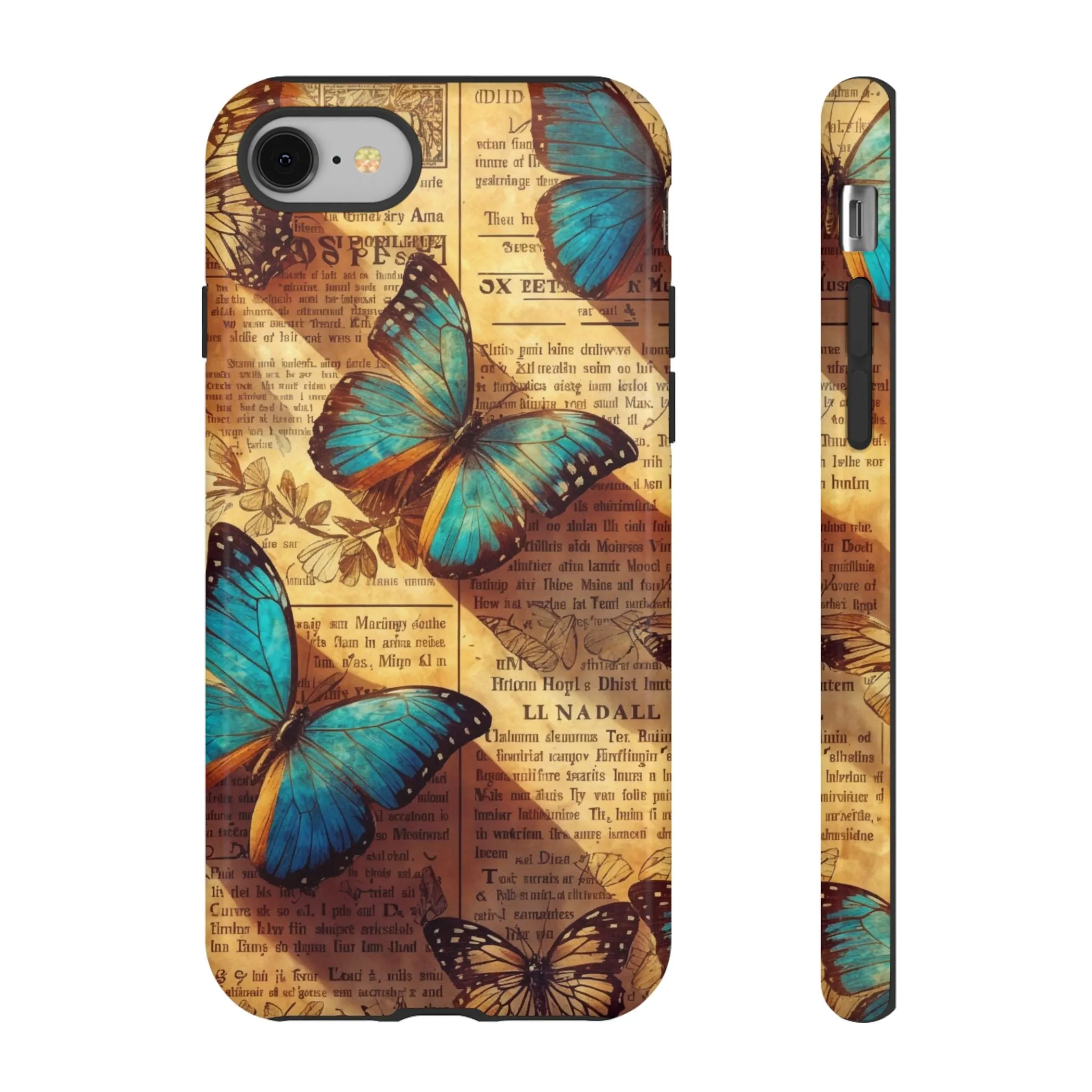 Unleash the Drama: Turn Heads with this Stunning Butterfly and Flower Cell Phone Case