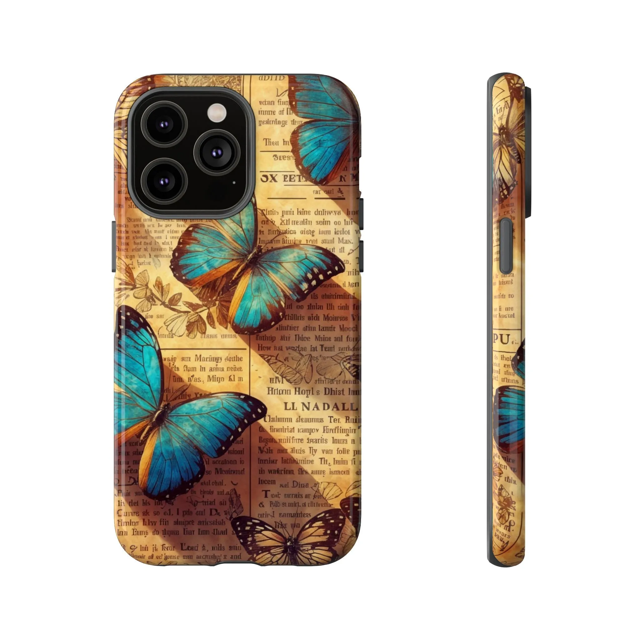 Unleash the Drama: Turn Heads with this Stunning Butterfly and Flower Cell Phone Case