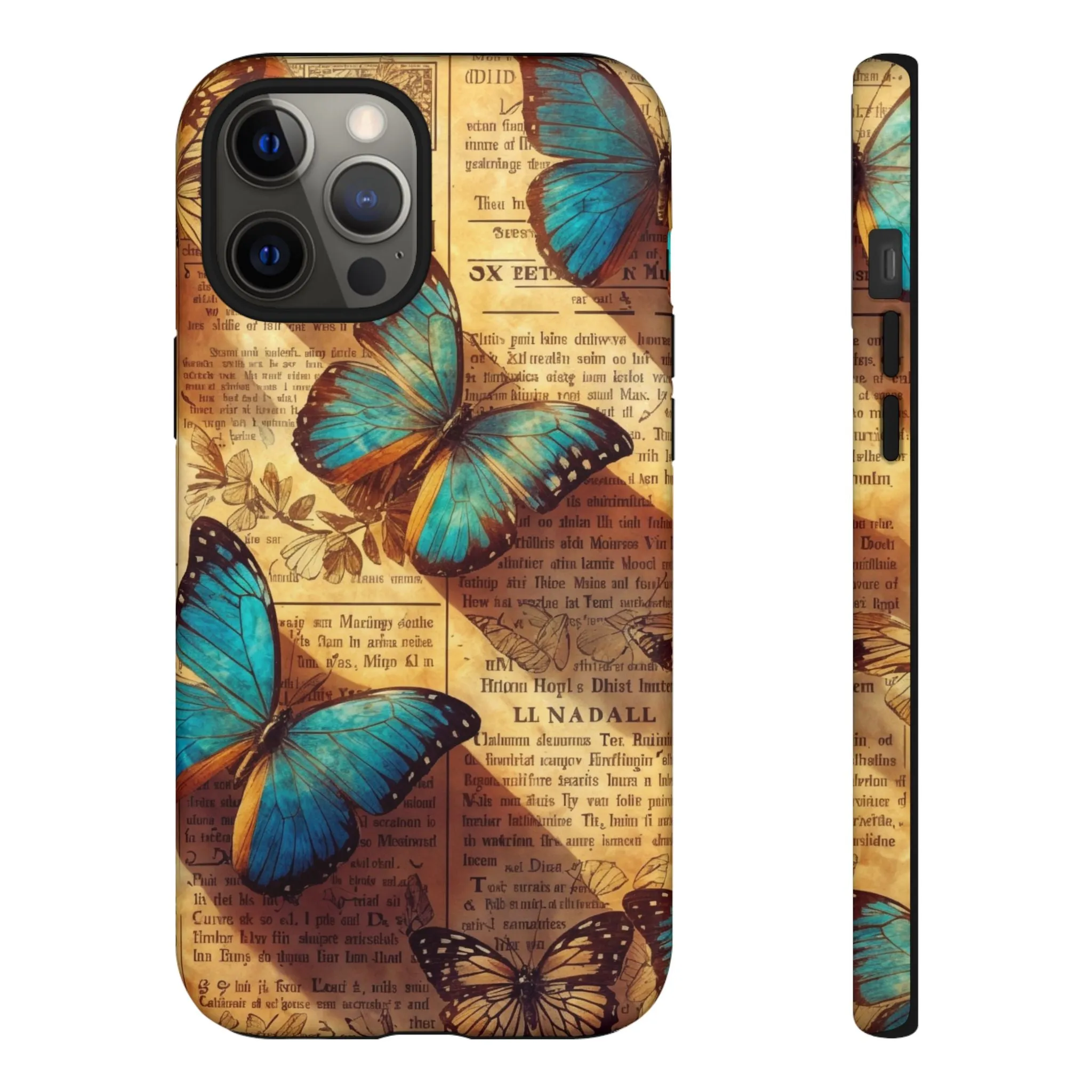 Unleash the Drama: Turn Heads with this Stunning Butterfly and Flower Cell Phone Case