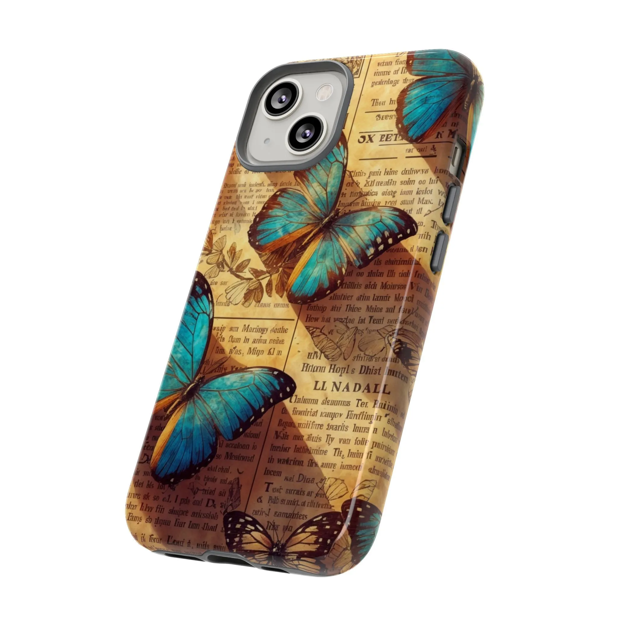 Unleash the Drama: Turn Heads with this Stunning Butterfly and Flower Cell Phone Case