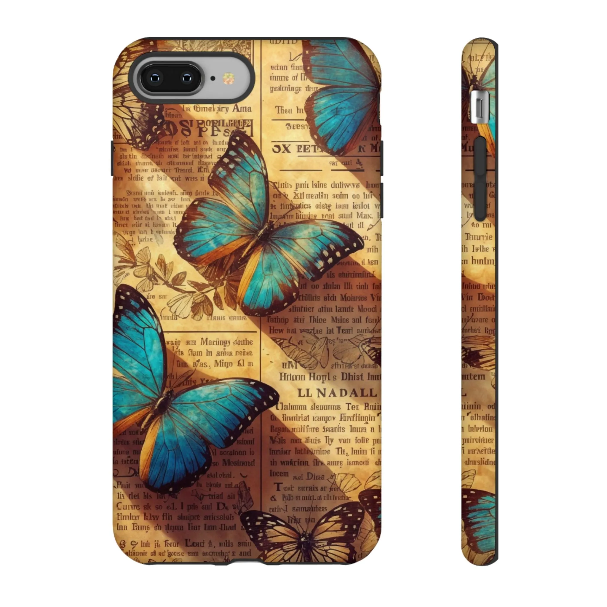 Unleash the Drama: Turn Heads with this Stunning Butterfly and Flower Cell Phone Case