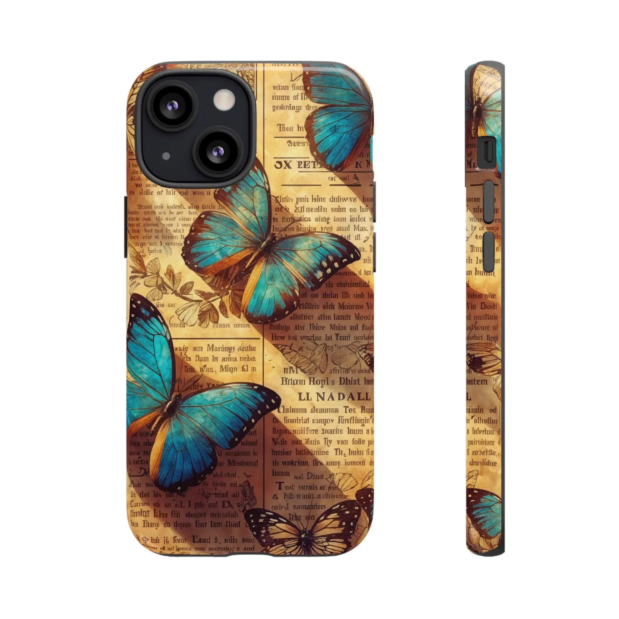 Unleash the Drama: Turn Heads with this Stunning Butterfly and Flower Cell Phone Case