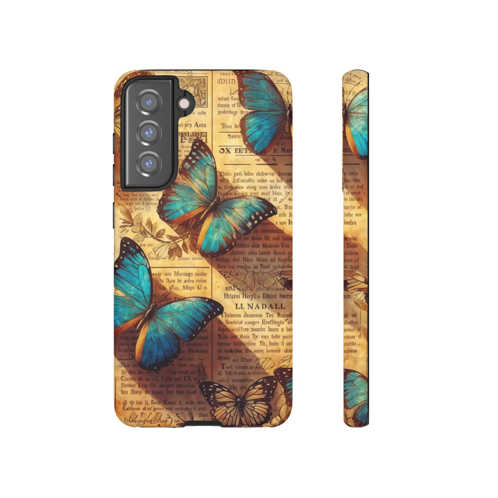 Unleash the Drama: Turn Heads with this Stunning Butterfly and Flower Cell Phone Case