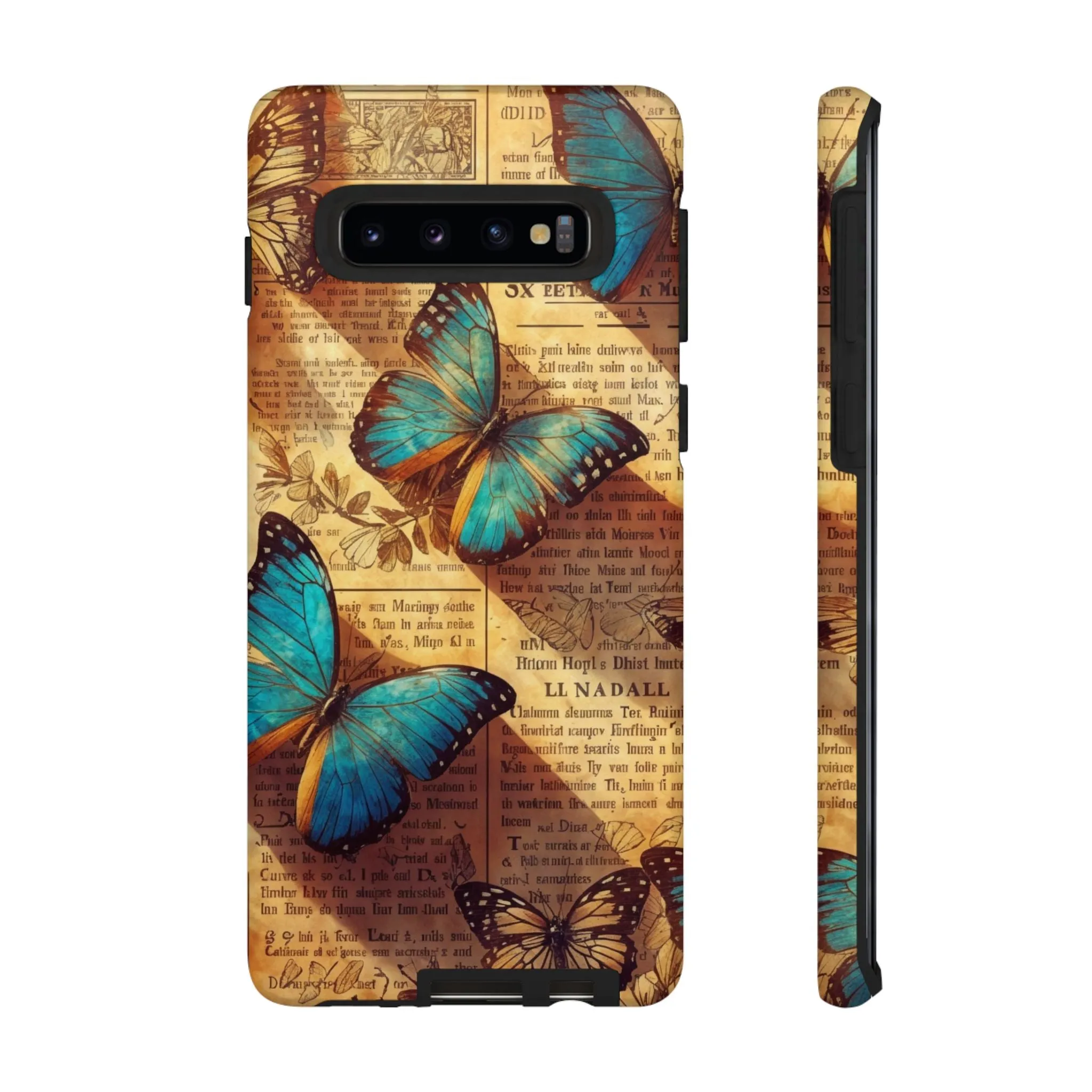 Unleash the Drama: Turn Heads with this Stunning Butterfly and Flower Cell Phone Case