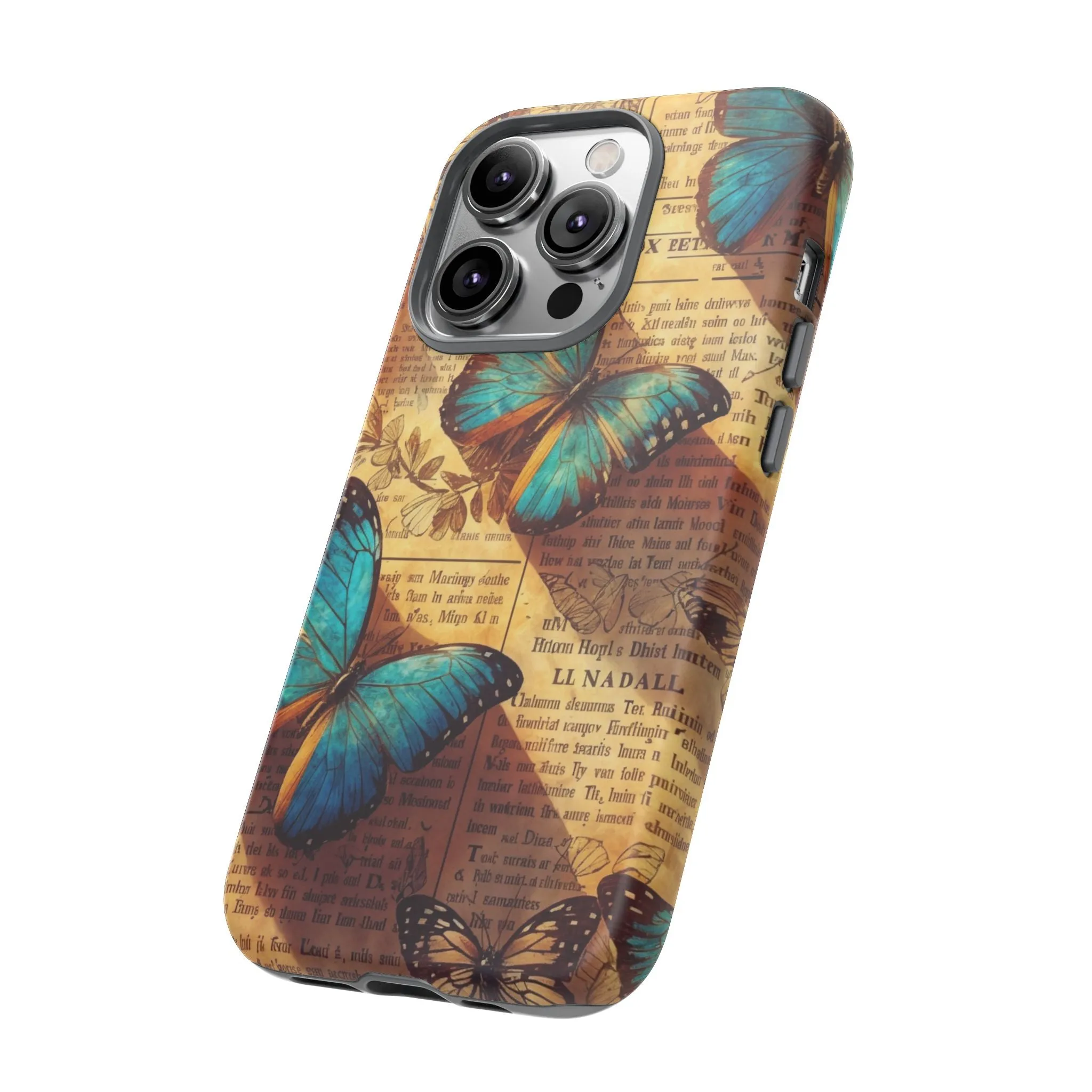 Unleash the Drama: Turn Heads with this Stunning Butterfly and Flower Cell Phone Case