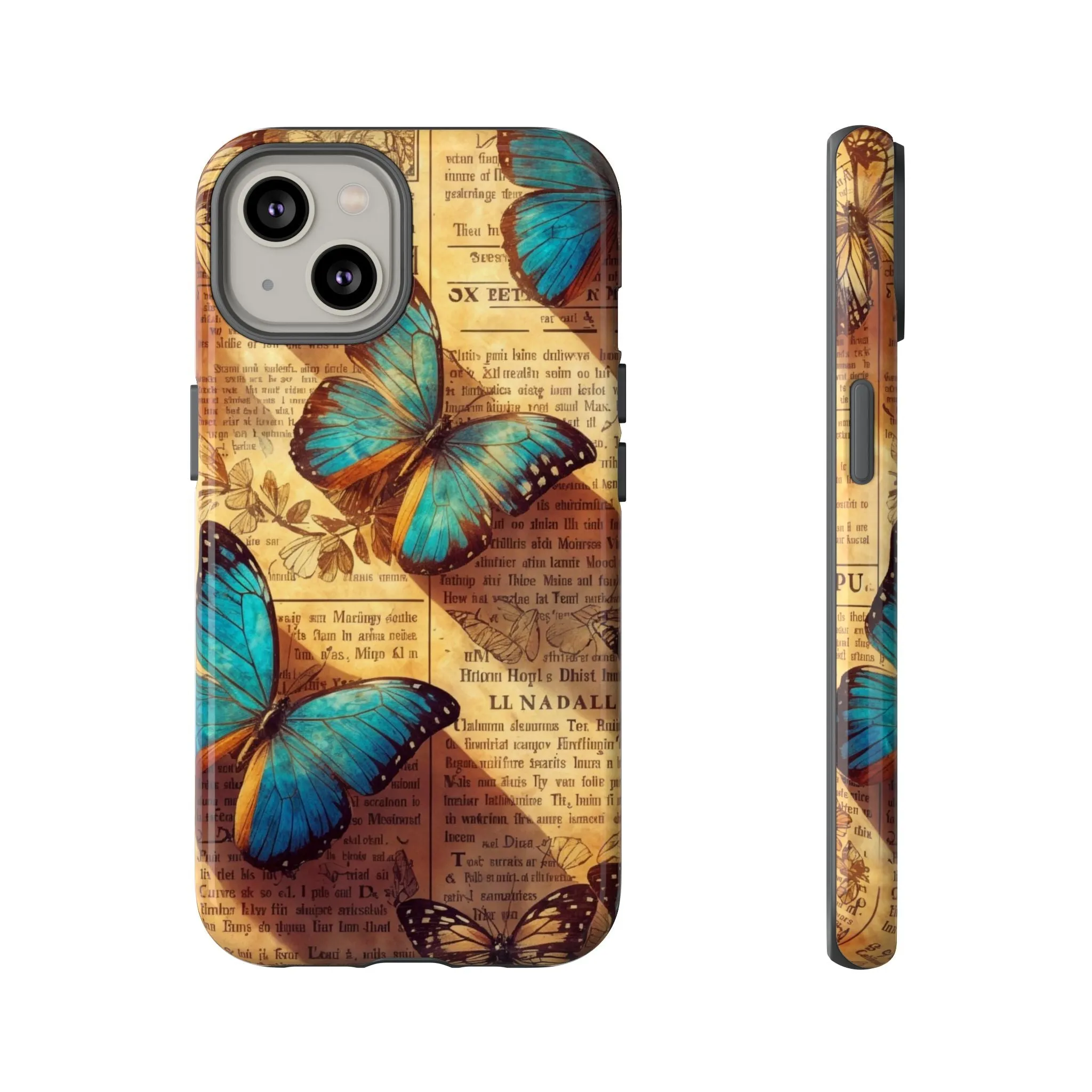 Unleash the Drama: Turn Heads with this Stunning Butterfly and Flower Cell Phone Case