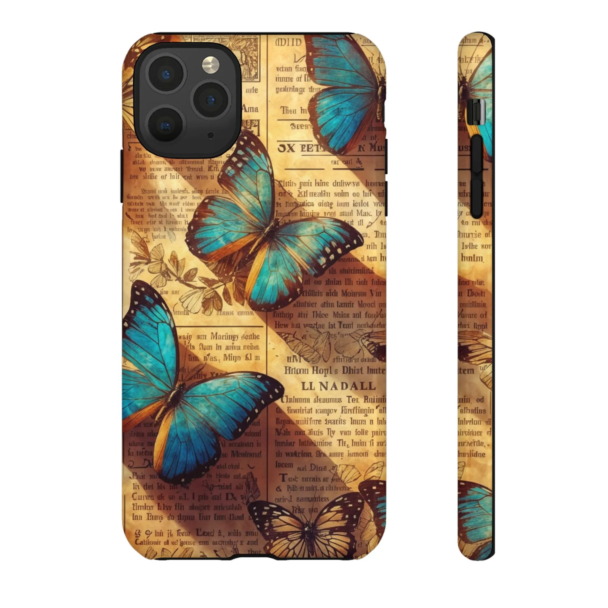 Unleash the Drama: Turn Heads with this Stunning Butterfly and Flower Cell Phone Case