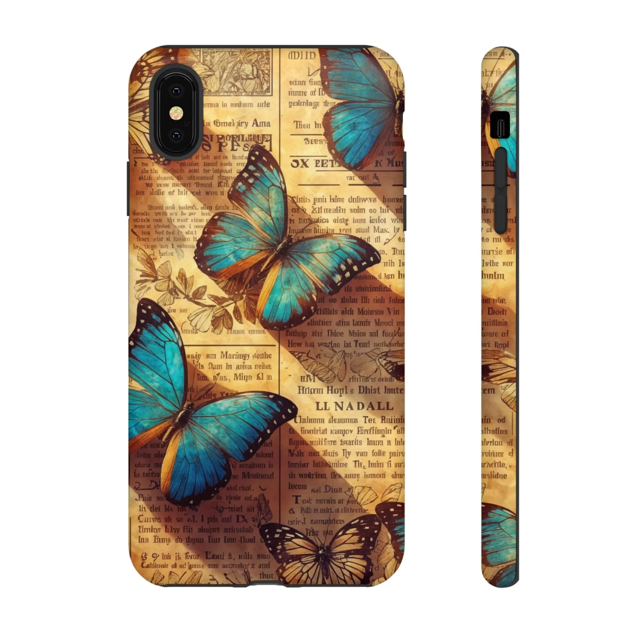 Unleash the Drama: Turn Heads with this Stunning Butterfly and Flower Cell Phone Case