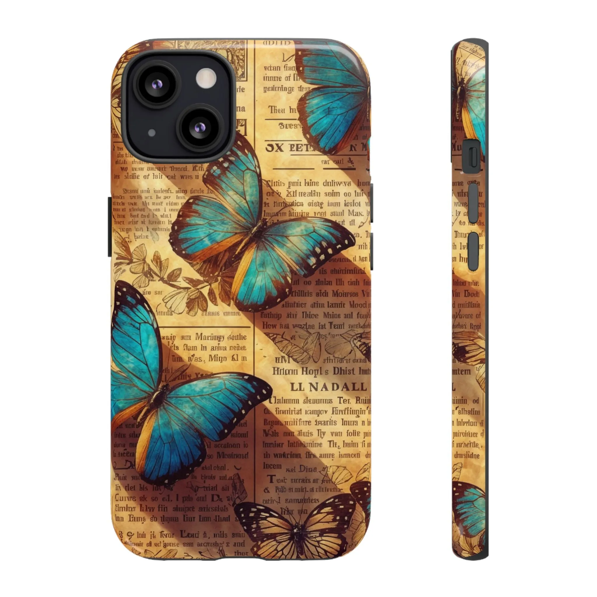 Unleash the Drama: Turn Heads with this Stunning Butterfly and Flower Cell Phone Case