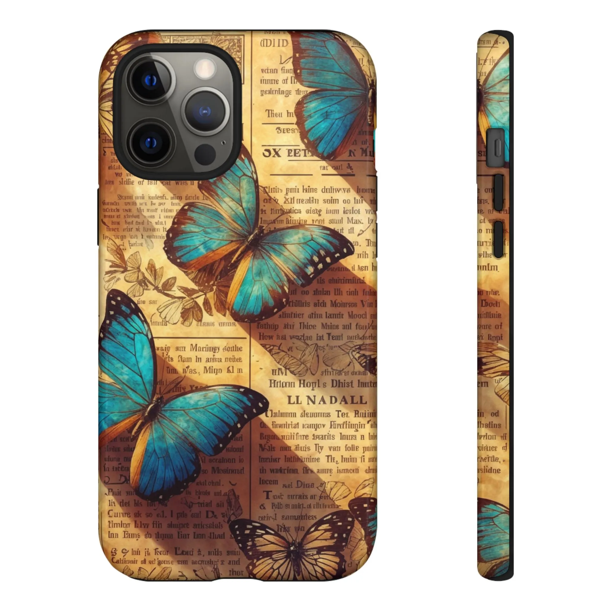 Unleash the Drama: Turn Heads with this Stunning Butterfly and Flower Cell Phone Case