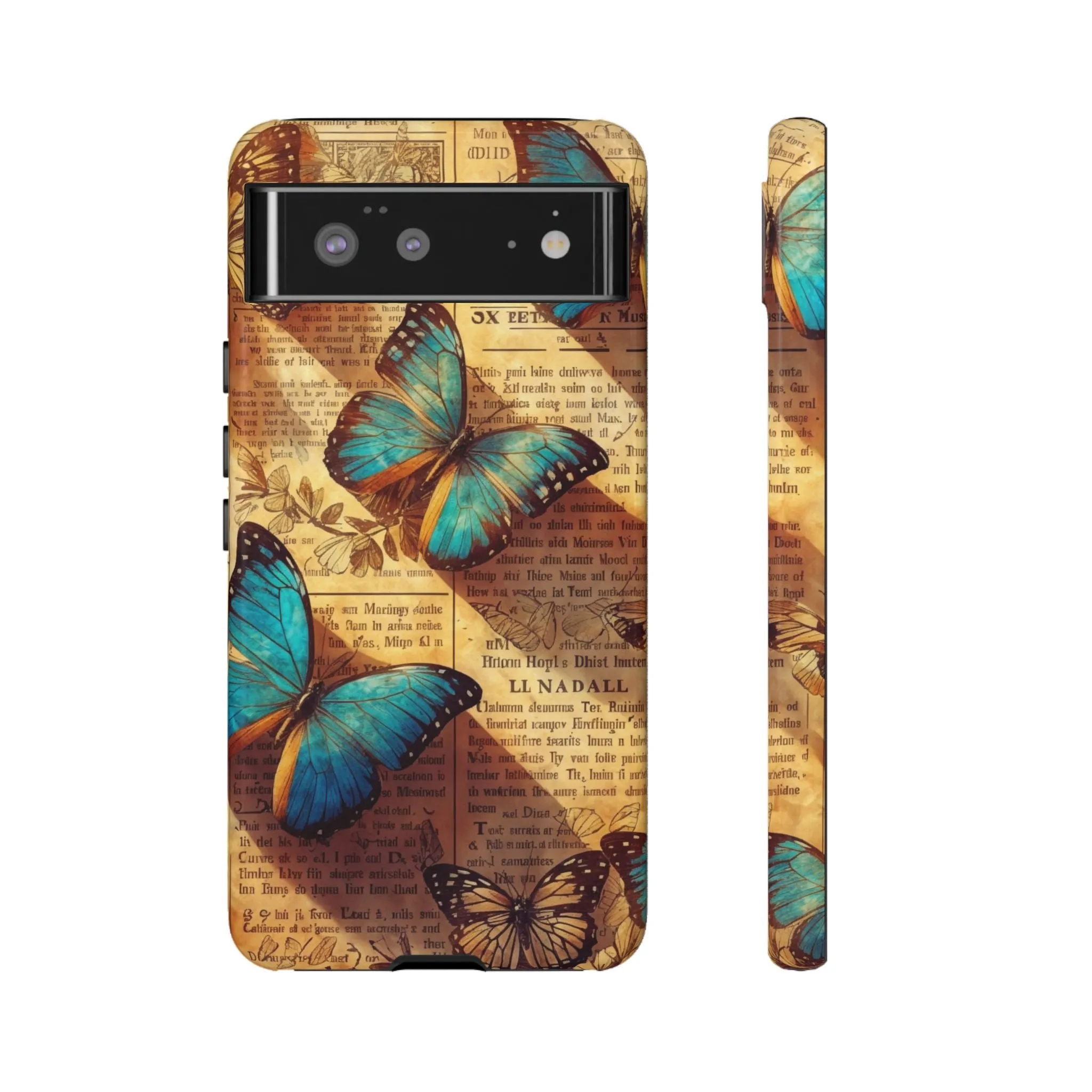 Unleash the Drama: Turn Heads with this Stunning Butterfly and Flower Cell Phone Case