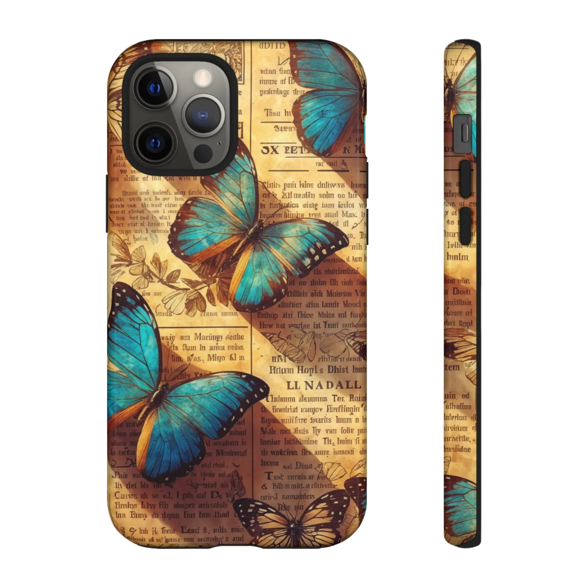 Unleash the Drama: Turn Heads with this Stunning Butterfly and Flower Cell Phone Case