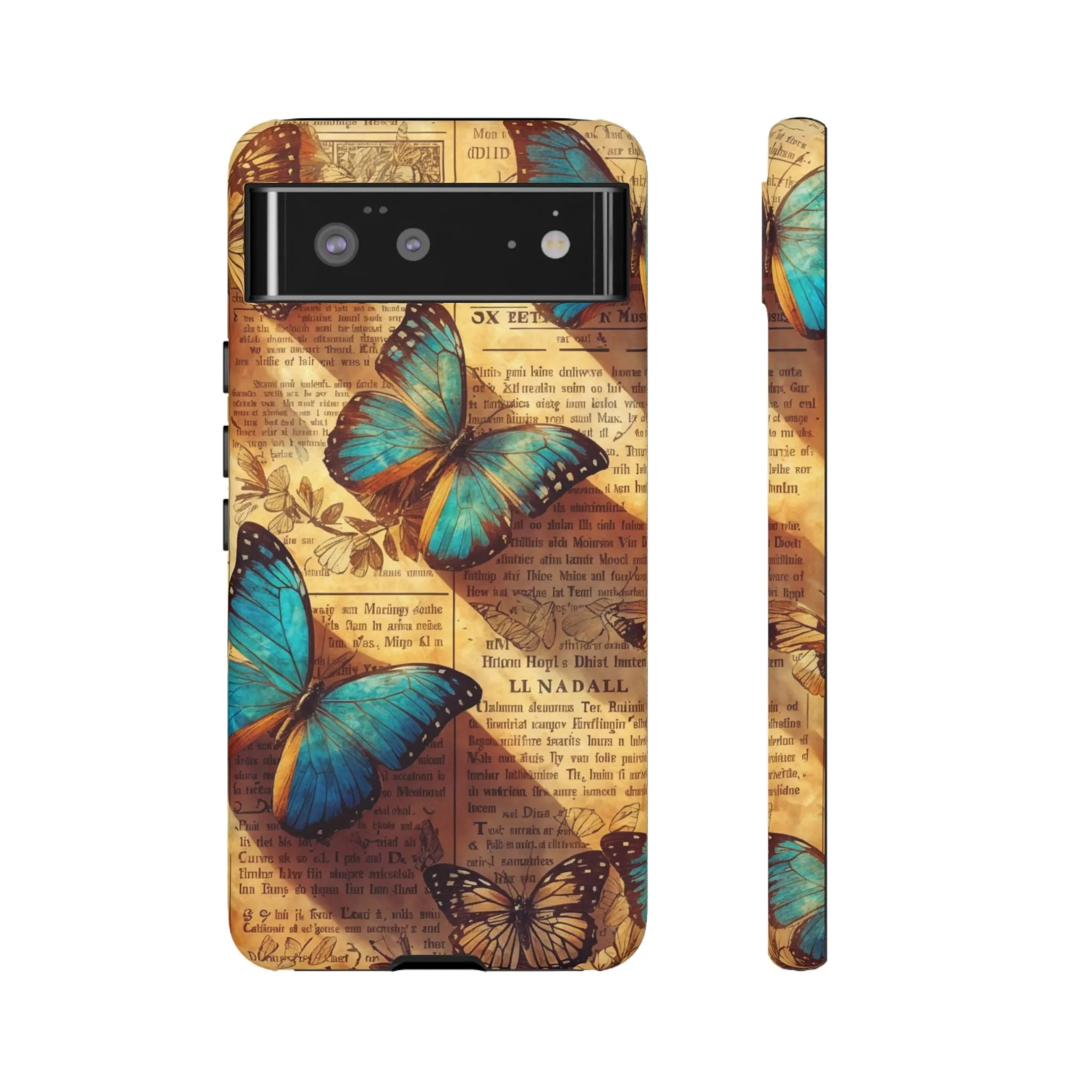 Unleash the Drama: Turn Heads with this Stunning Butterfly and Flower Cell Phone Case