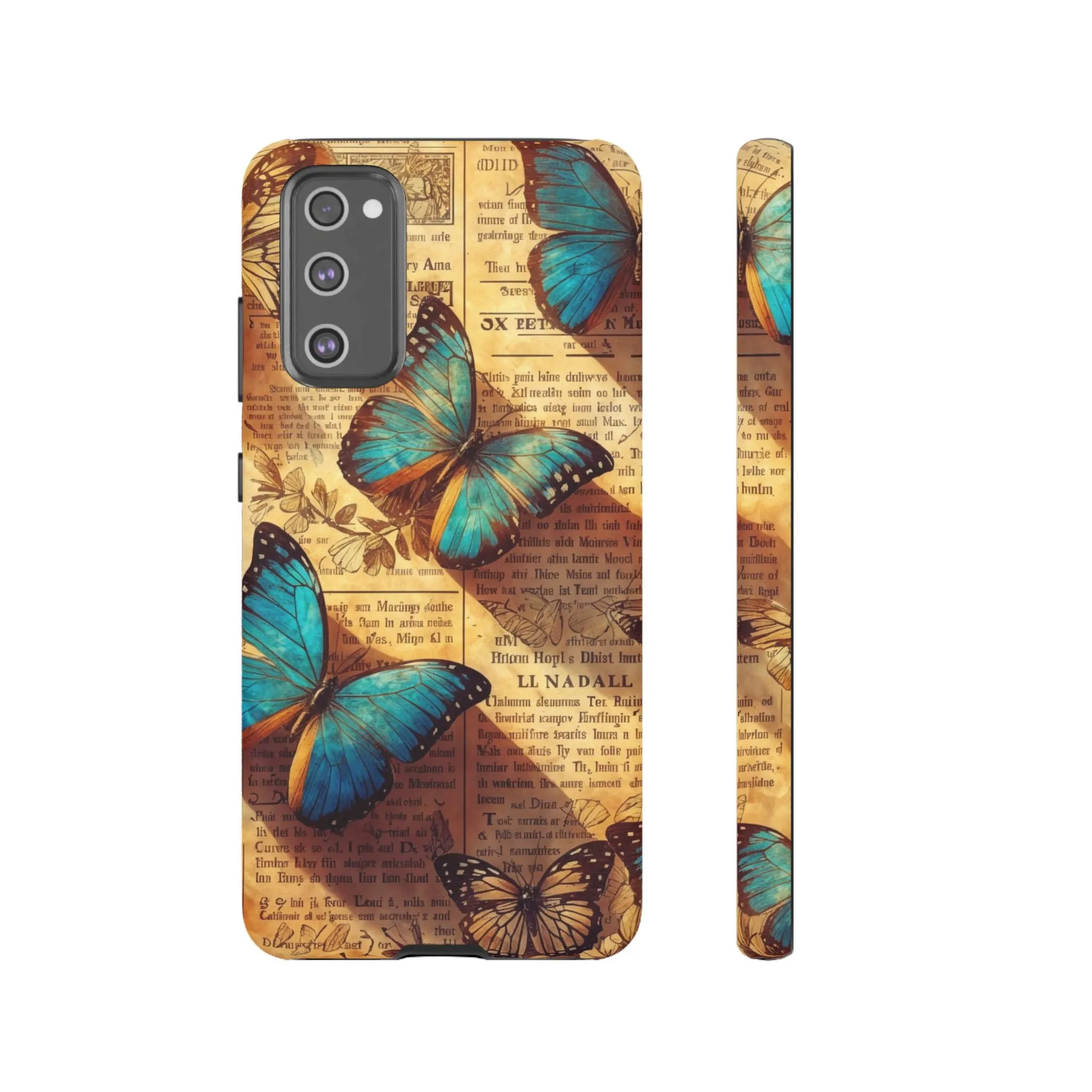 Unleash the Drama: Turn Heads with this Stunning Butterfly and Flower Cell Phone Case