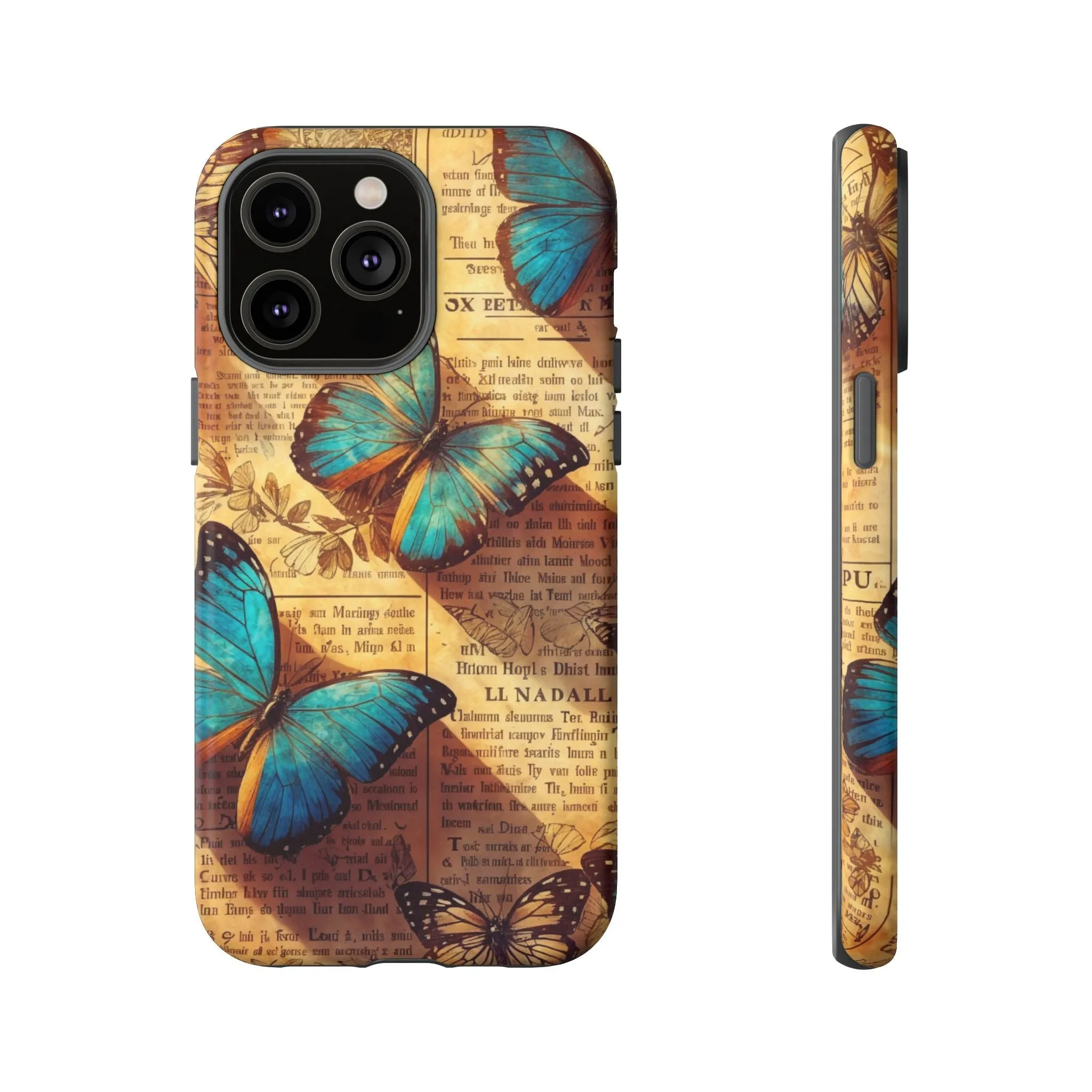 Unleash the Drama: Turn Heads with this Stunning Butterfly and Flower Cell Phone Case