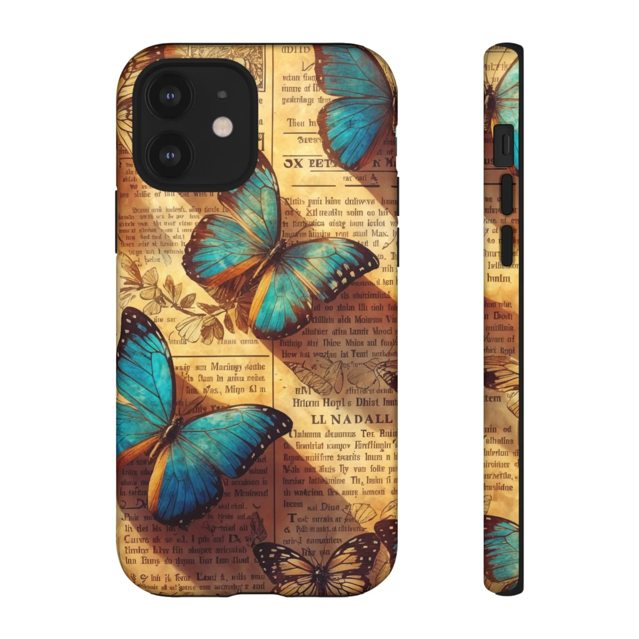 Unleash the Drama: Turn Heads with this Stunning Butterfly and Flower Cell Phone Case