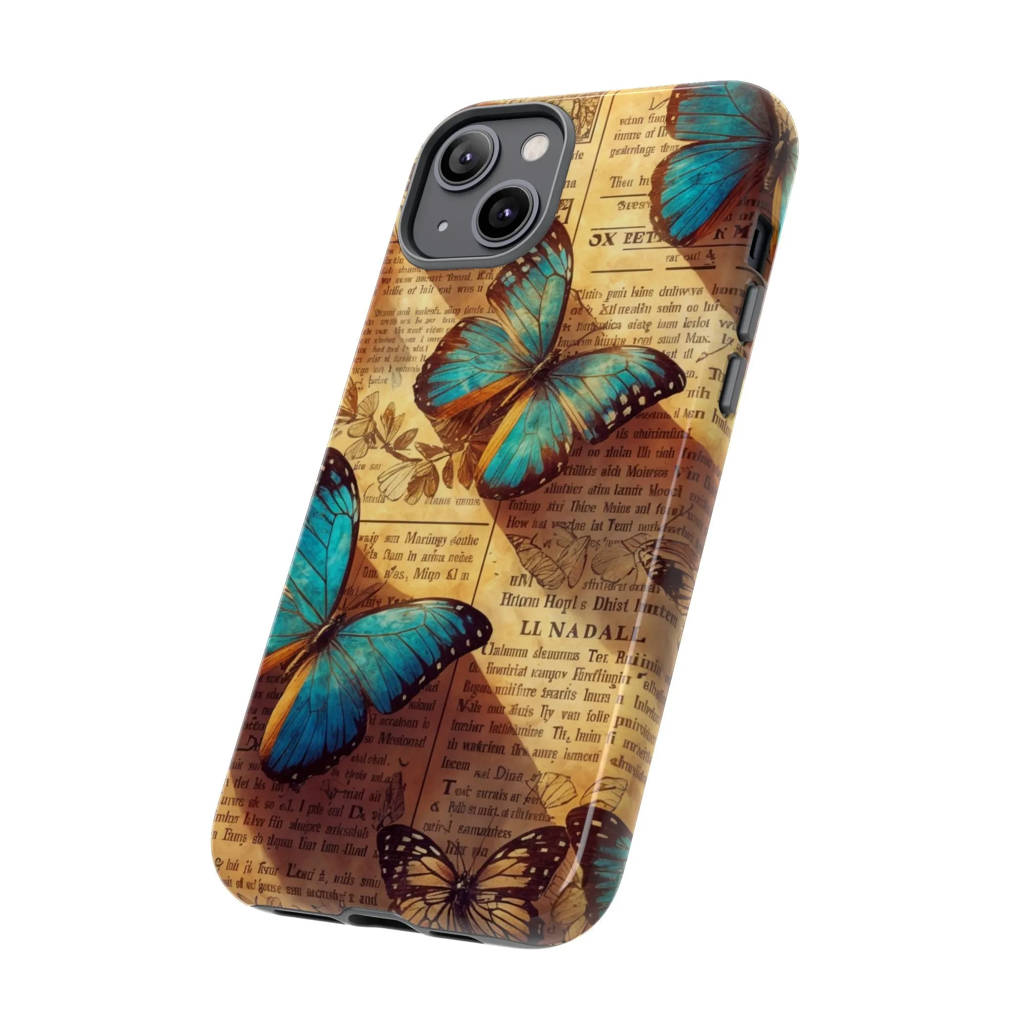 Unleash the Drama: Turn Heads with this Stunning Butterfly and Flower Cell Phone Case