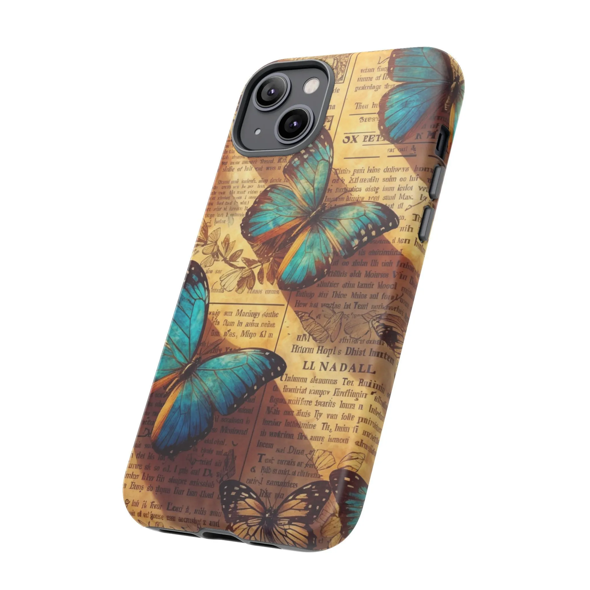 Unleash the Drama: Turn Heads with this Stunning Butterfly and Flower Cell Phone Case