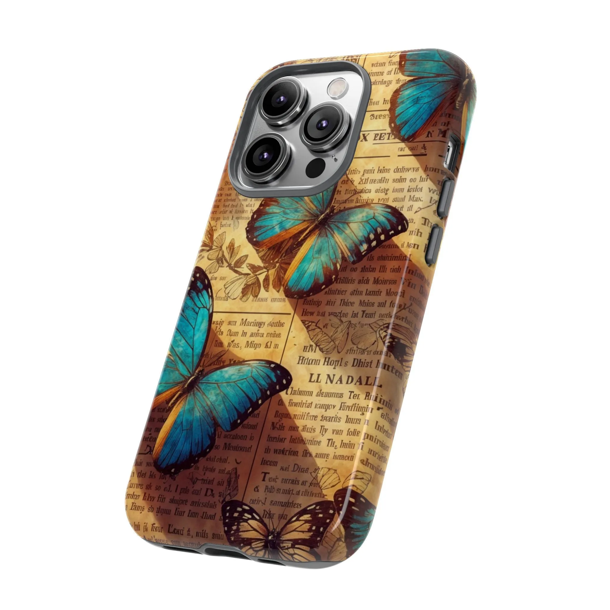 Unleash the Drama: Turn Heads with this Stunning Butterfly and Flower Cell Phone Case