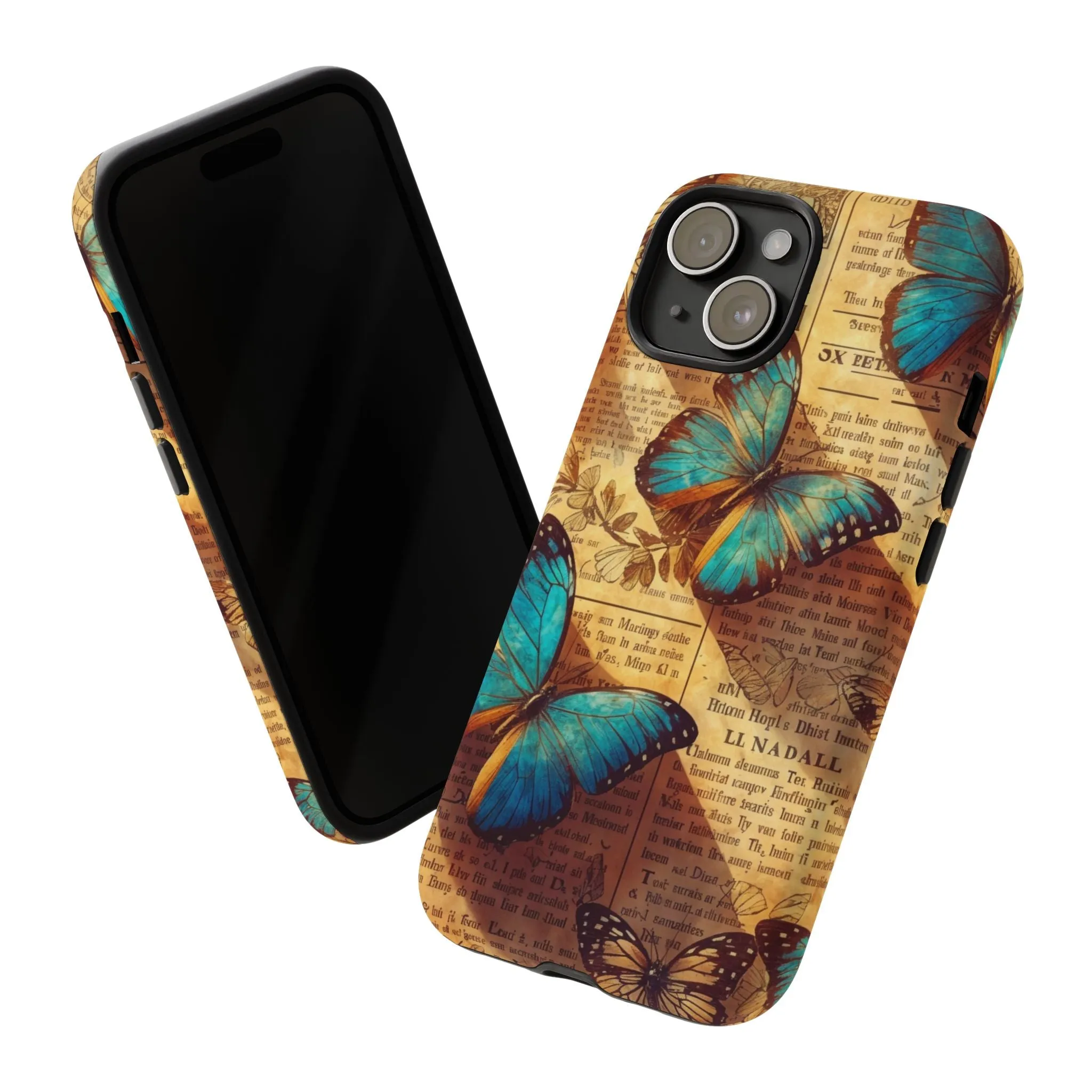 Unleash the Drama: Turn Heads with this Stunning Butterfly and Flower Cell Phone Case