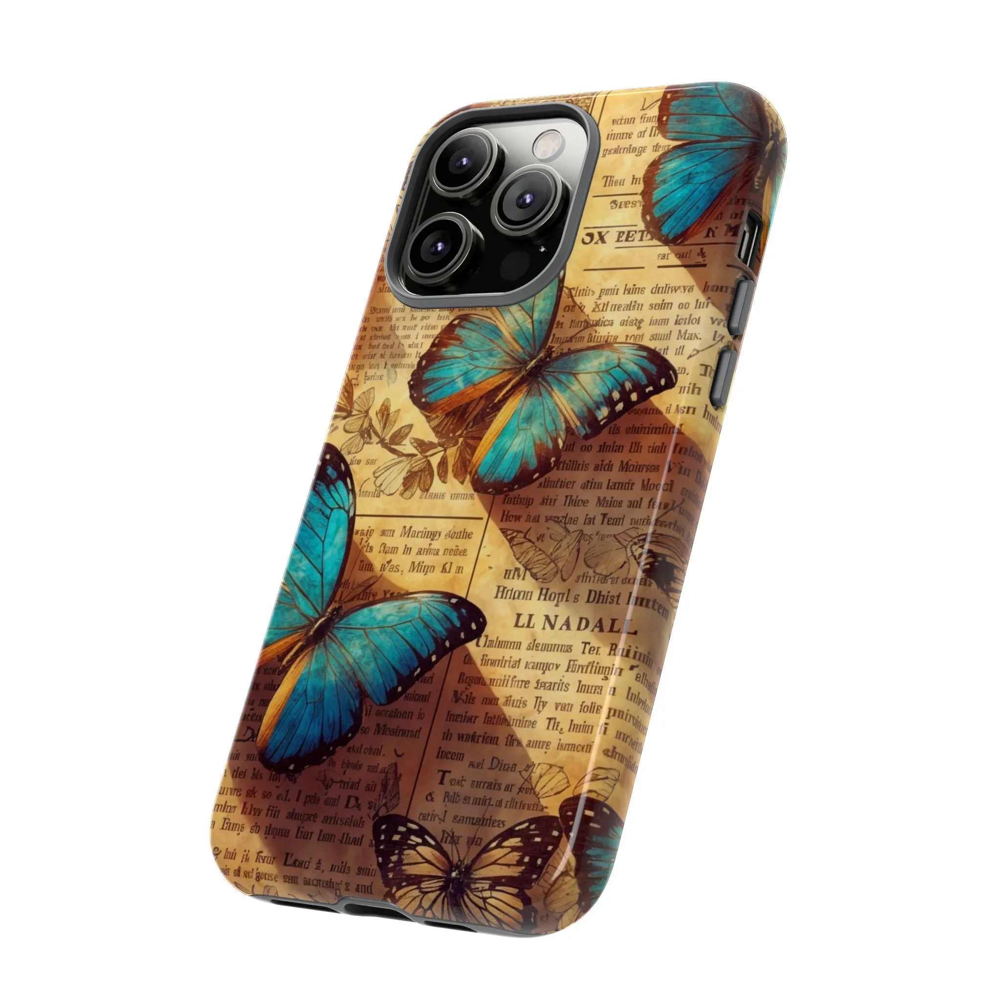 Unleash the Drama: Turn Heads with this Stunning Butterfly and Flower Cell Phone Case