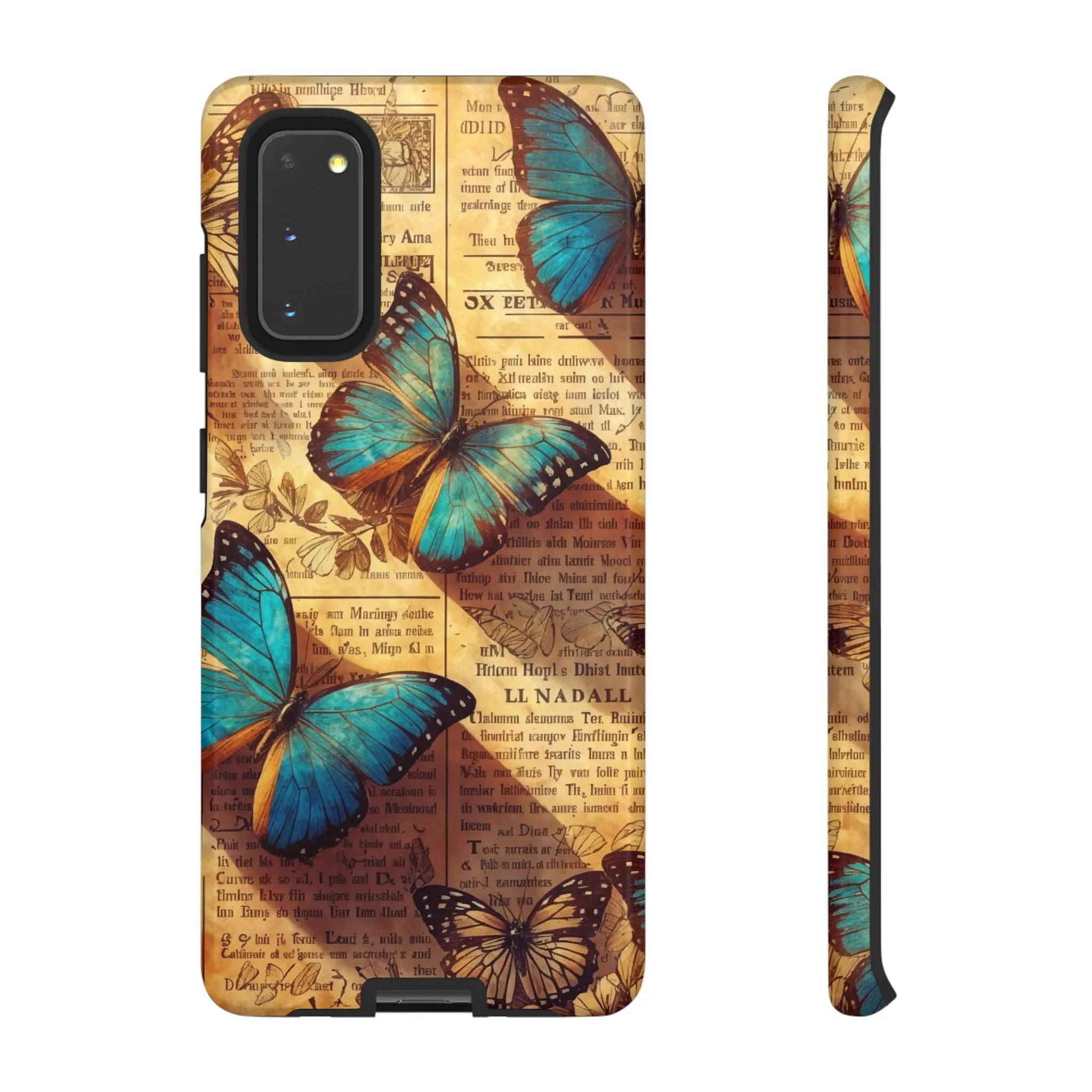 Unleash the Drama: Turn Heads with this Stunning Butterfly and Flower Cell Phone Case