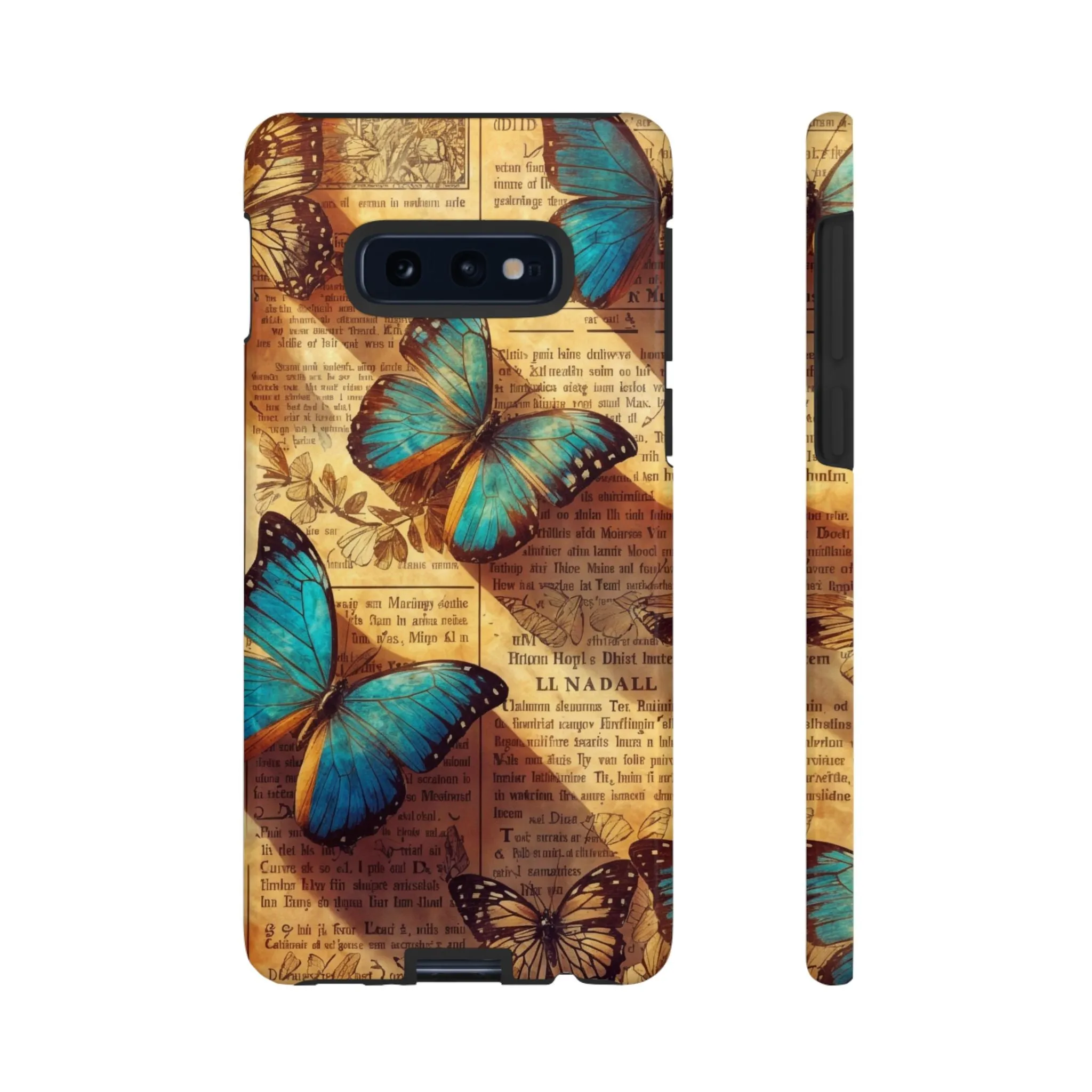 Unleash the Drama: Turn Heads with this Stunning Butterfly and Flower Cell Phone Case