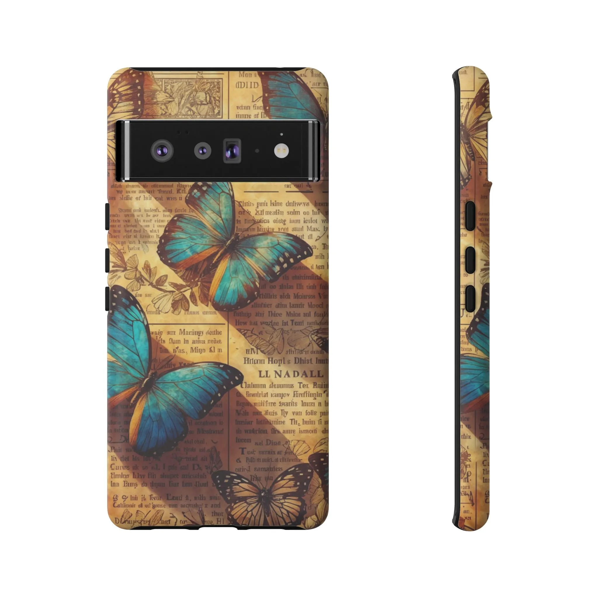 Unleash the Drama: Turn Heads with this Stunning Butterfly and Flower Cell Phone Case