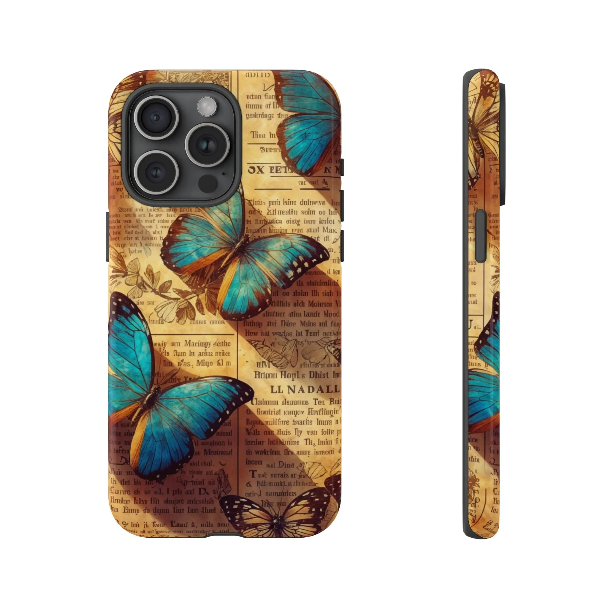 Unleash the Drama: Turn Heads with this Stunning Butterfly and Flower Cell Phone Case