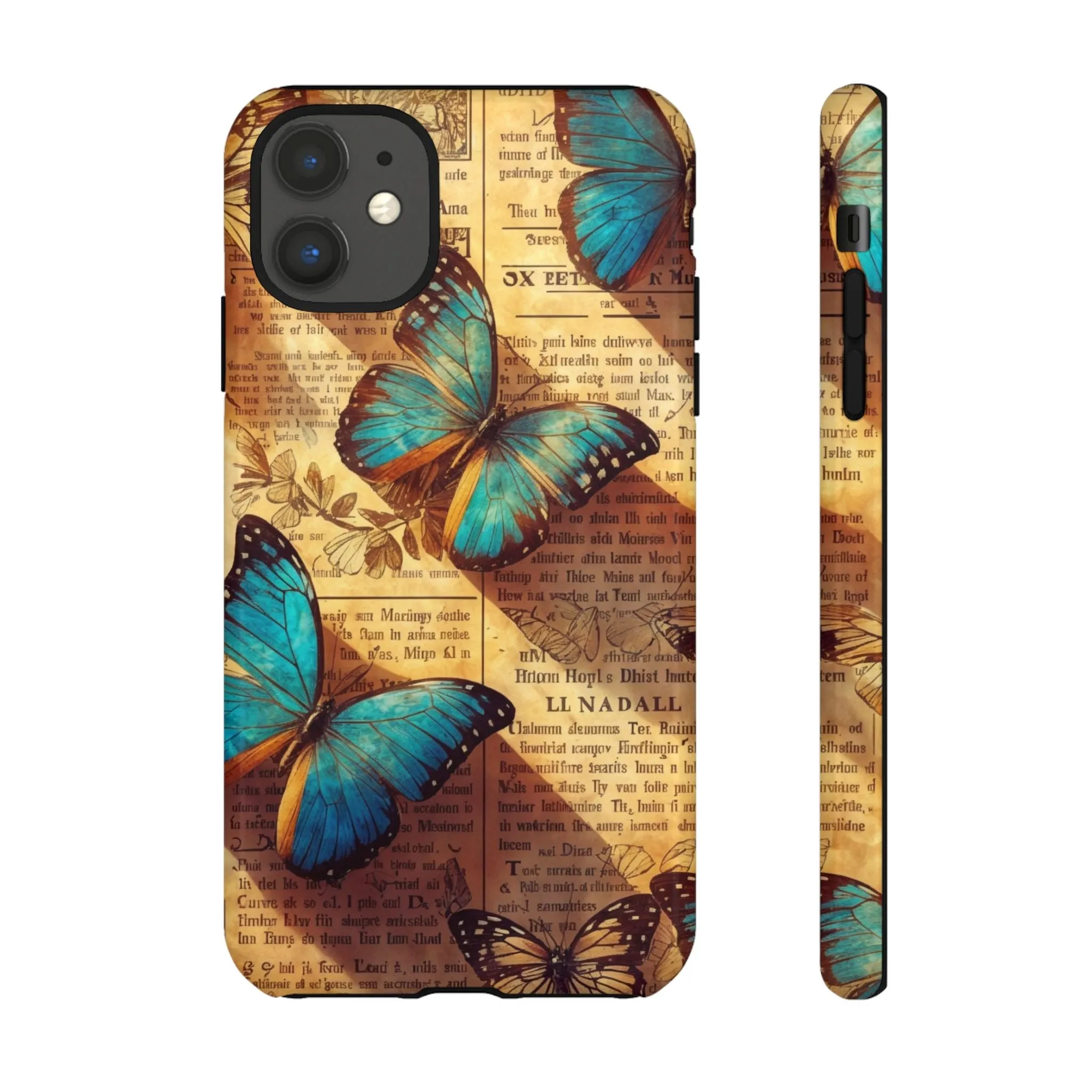 Unleash the Drama: Turn Heads with this Stunning Butterfly and Flower Cell Phone Case