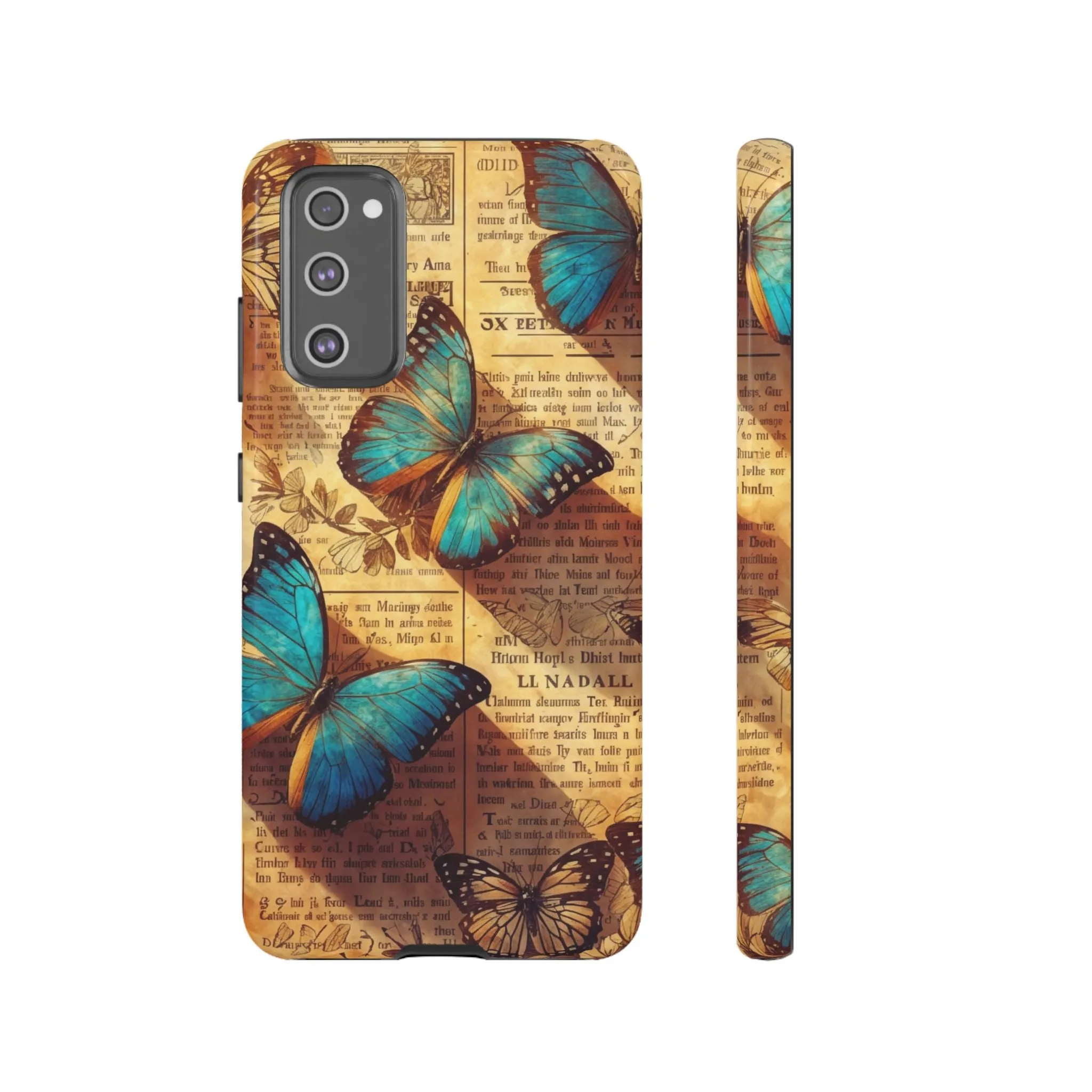 Unleash the Drama: Turn Heads with this Stunning Butterfly and Flower Cell Phone Case