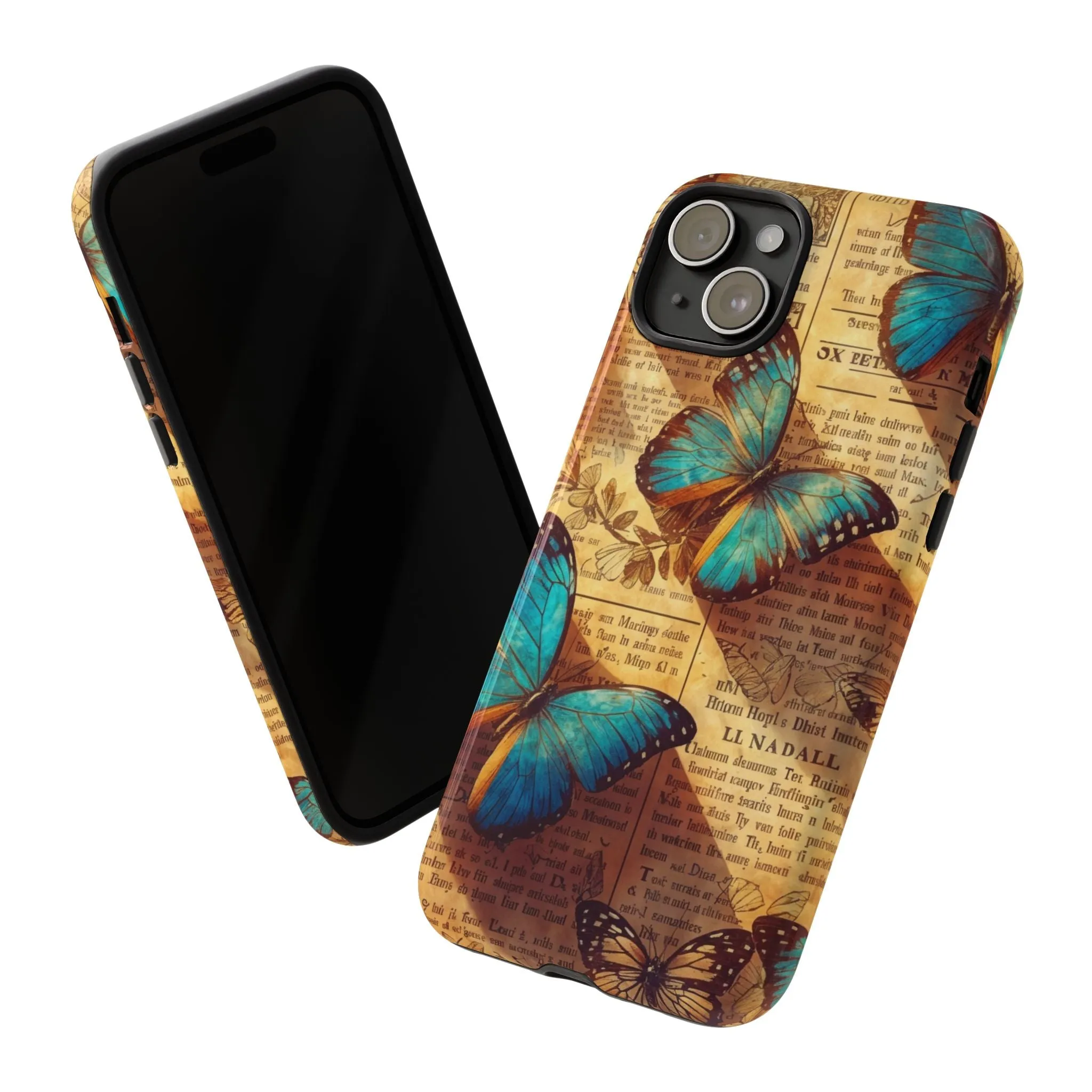 Unleash the Drama: Turn Heads with this Stunning Butterfly and Flower Cell Phone Case