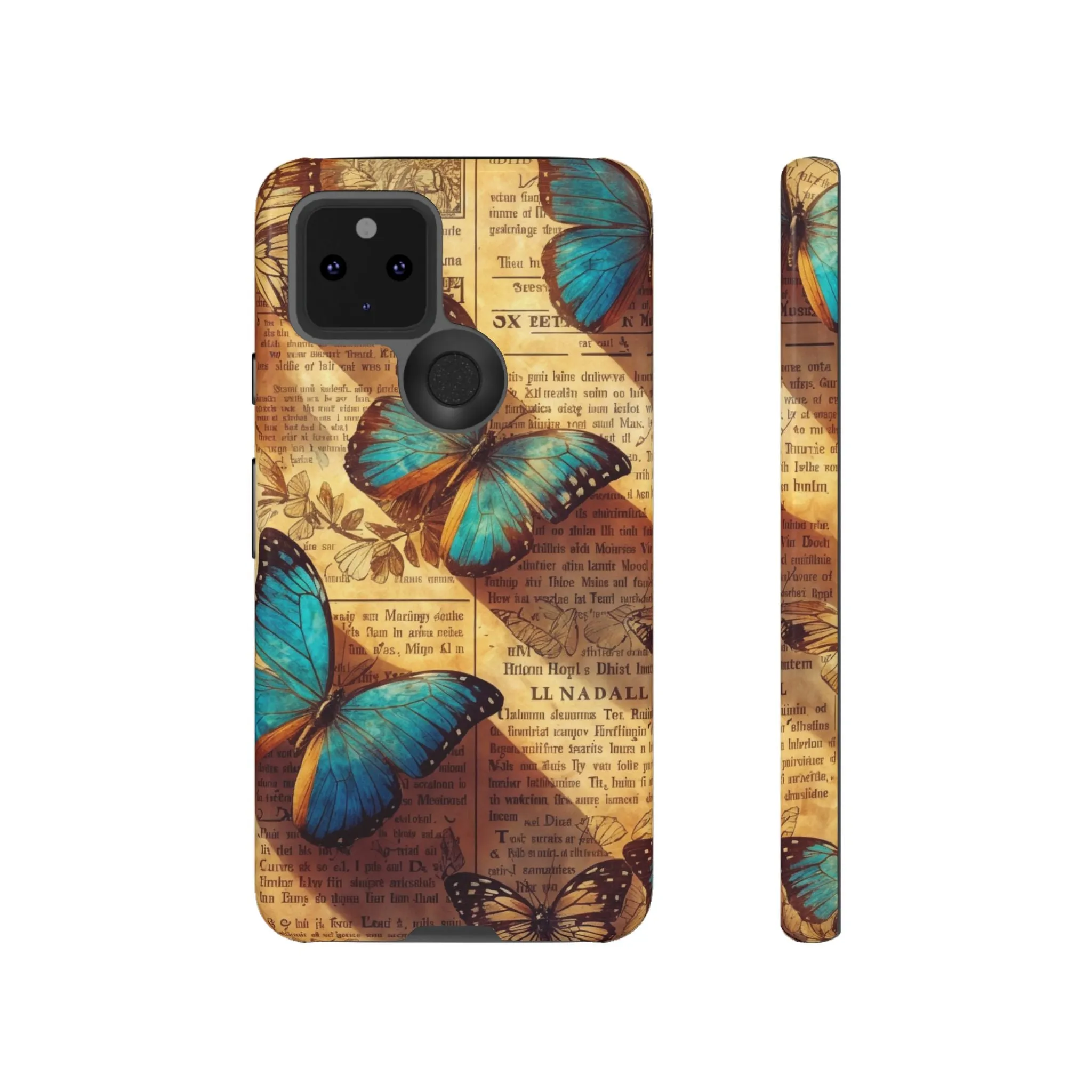 Unleash the Drama: Turn Heads with this Stunning Butterfly and Flower Cell Phone Case