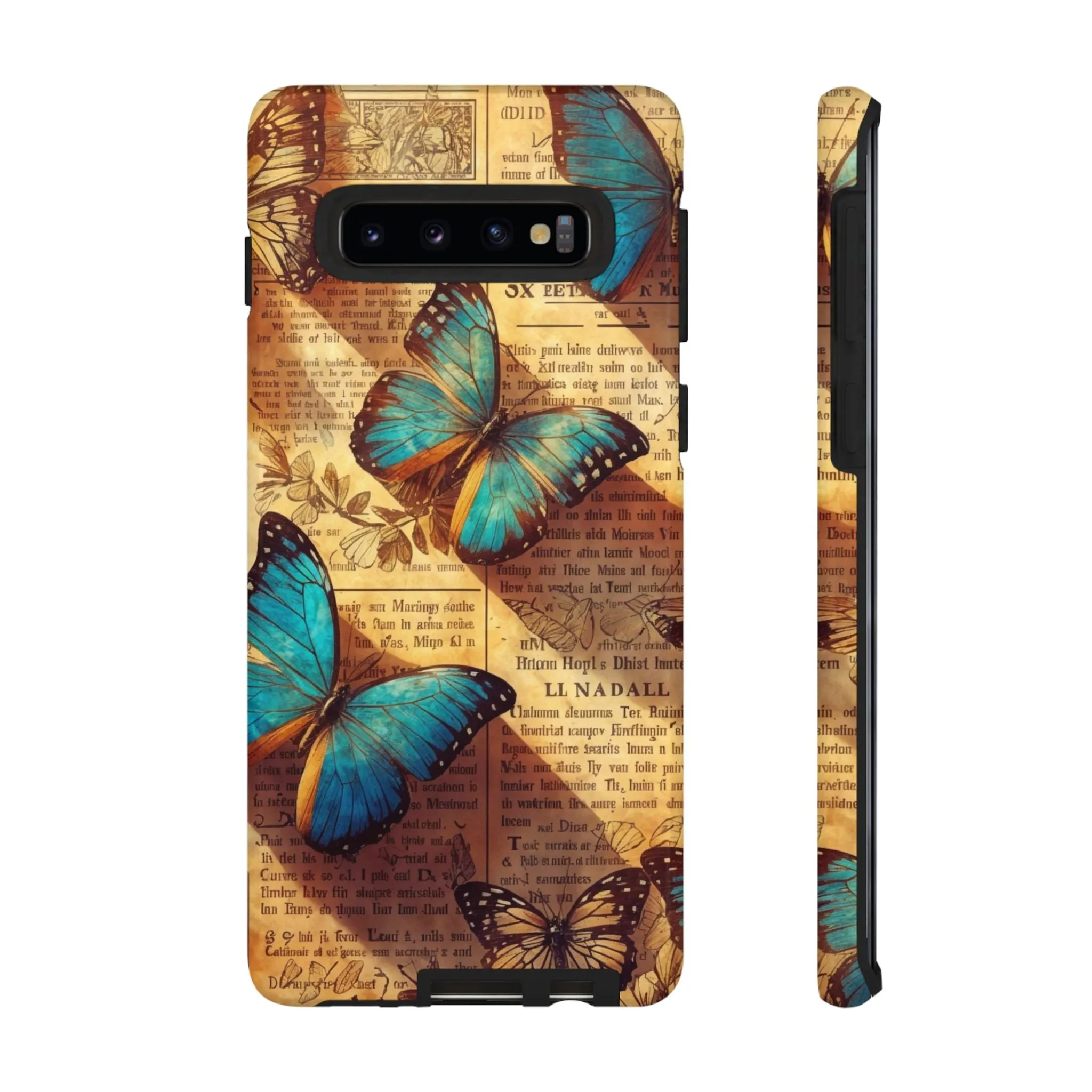 Unleash the Drama: Turn Heads with this Stunning Butterfly and Flower Cell Phone Case