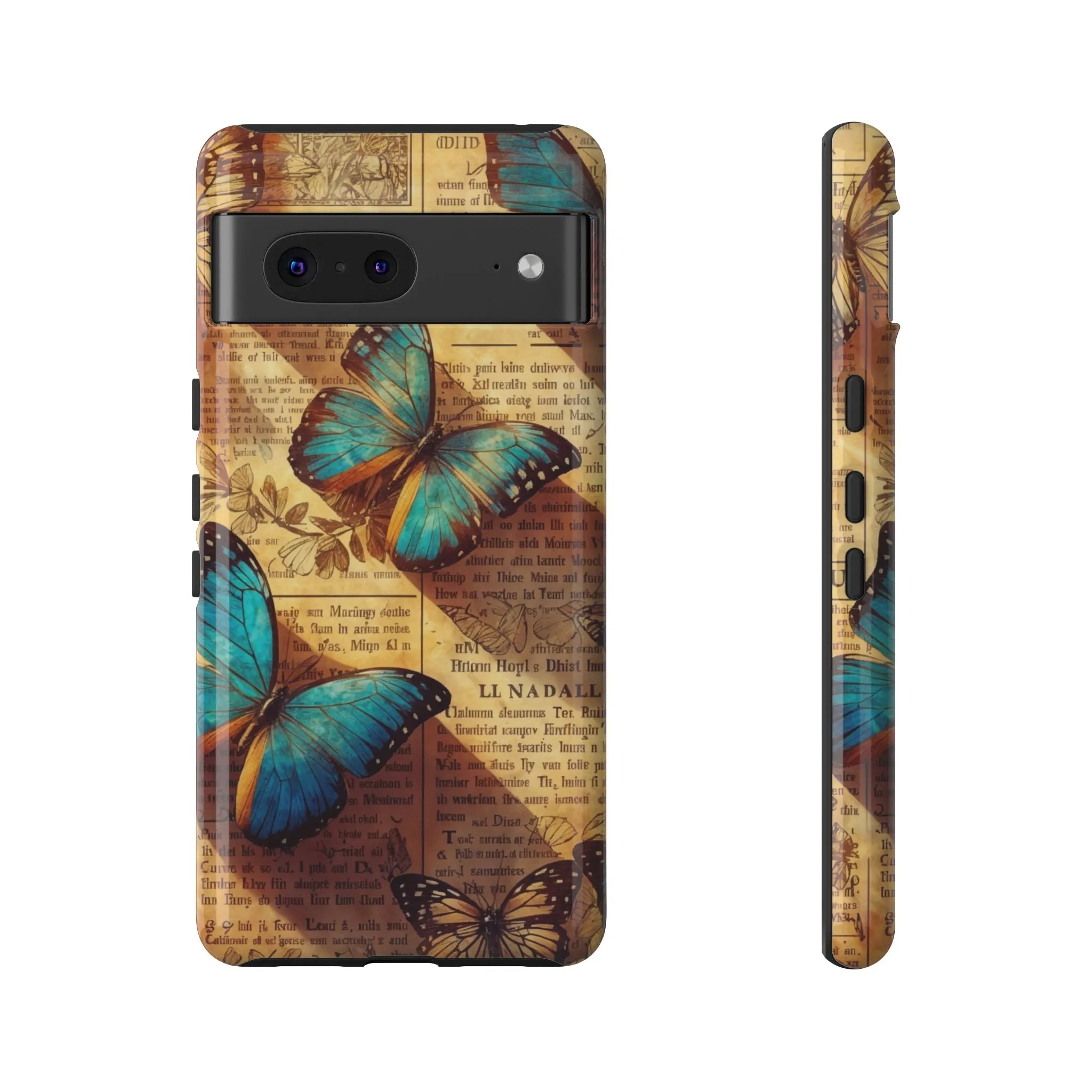 Unleash the Drama: Turn Heads with this Stunning Butterfly and Flower Cell Phone Case