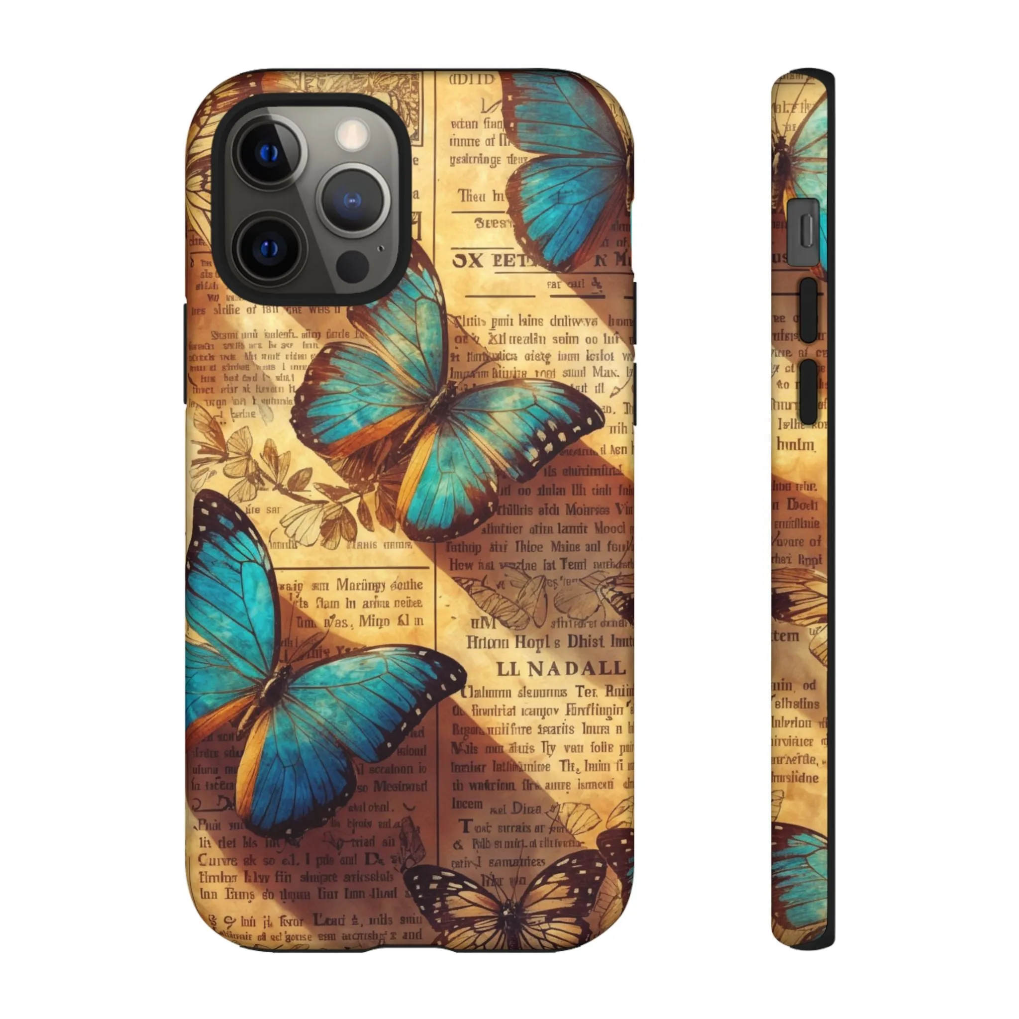 Unleash the Drama: Turn Heads with this Stunning Butterfly and Flower Cell Phone Case