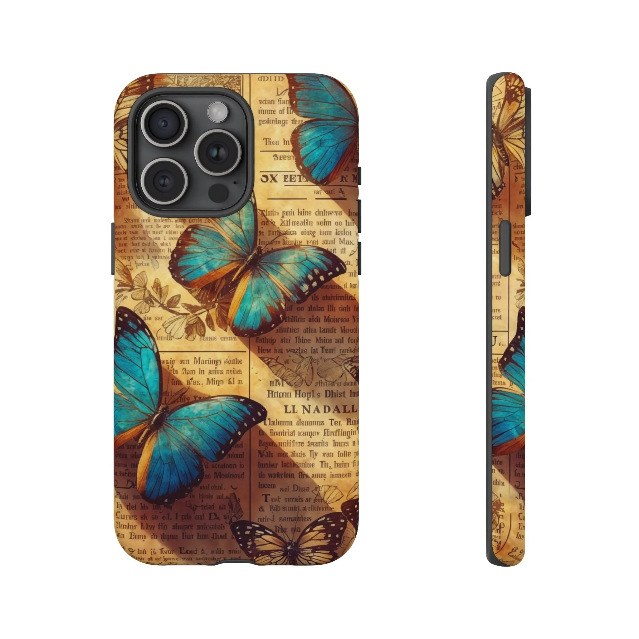 Unleash the Drama: Turn Heads with this Stunning Butterfly and Flower Cell Phone Case