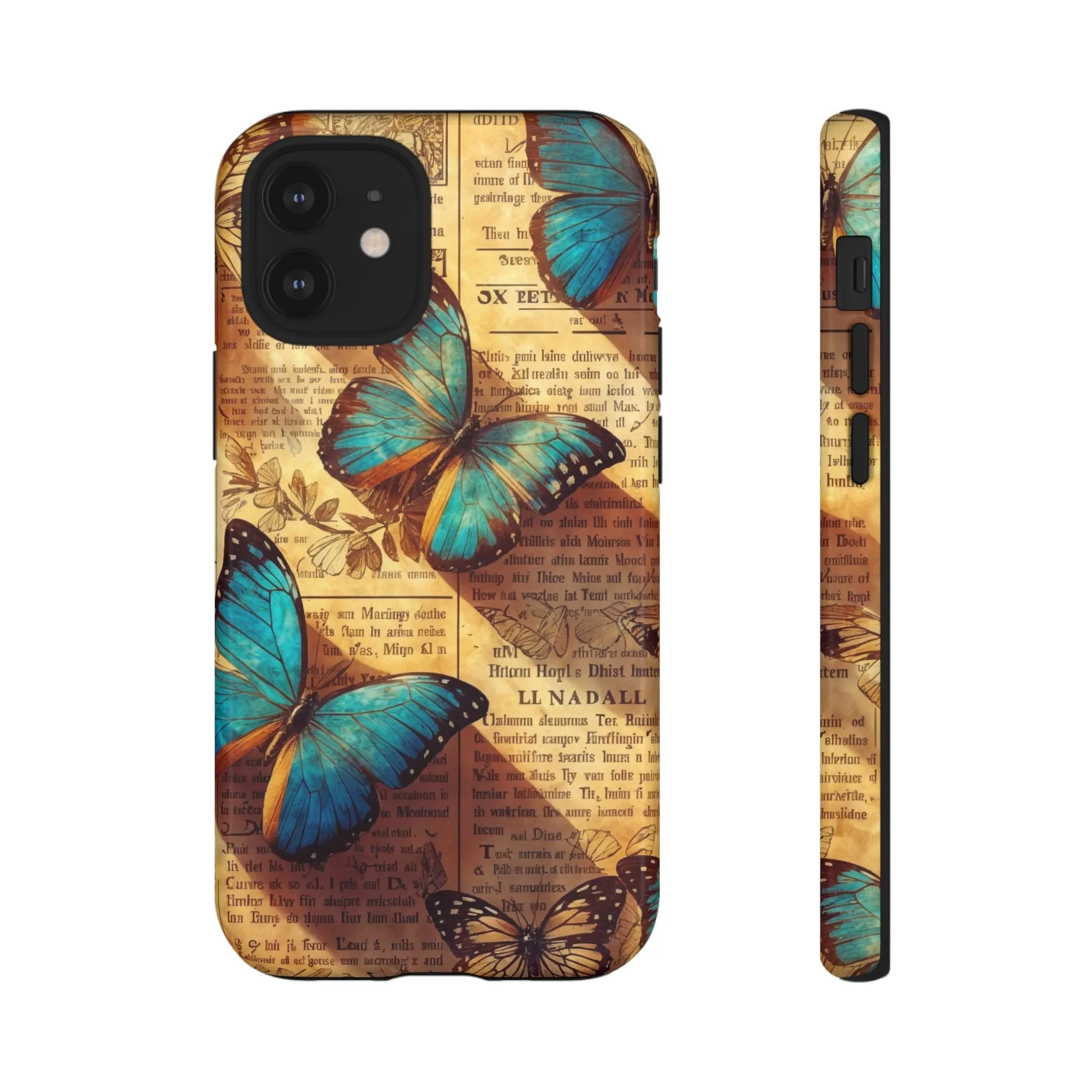 Unleash the Drama: Turn Heads with this Stunning Butterfly and Flower Cell Phone Case