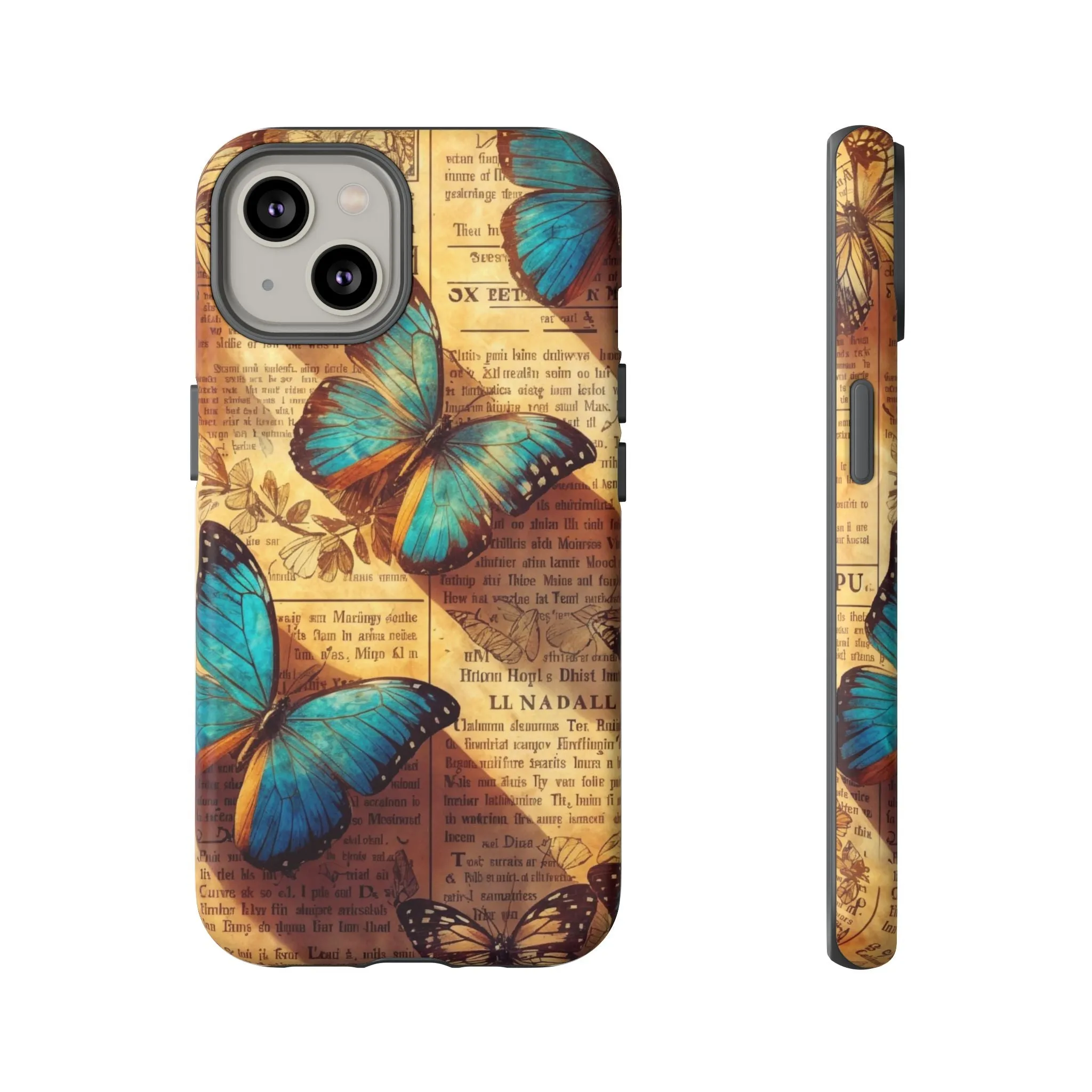 Unleash the Drama: Turn Heads with this Stunning Butterfly and Flower Cell Phone Case