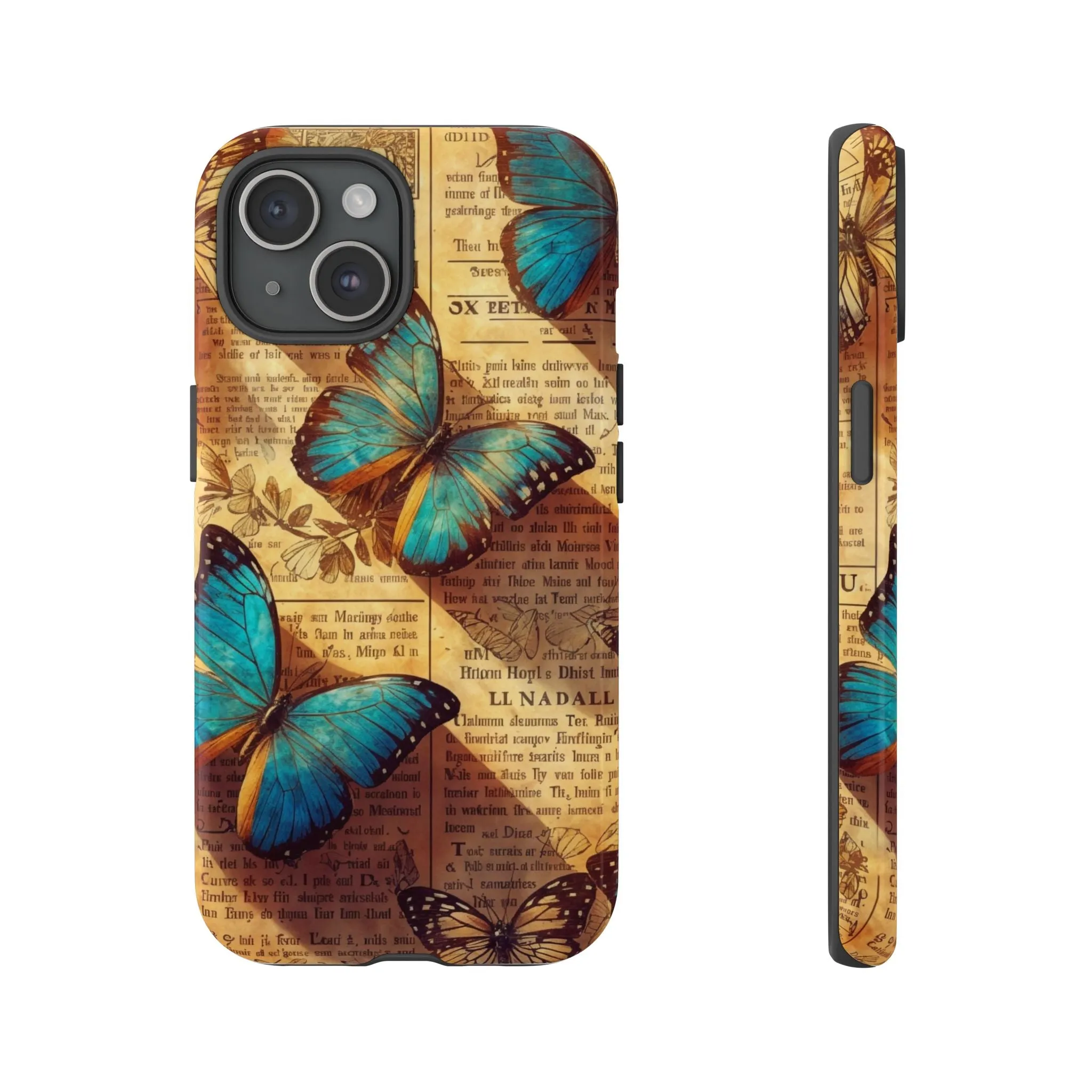 Unleash the Drama: Turn Heads with this Stunning Butterfly and Flower Cell Phone Case