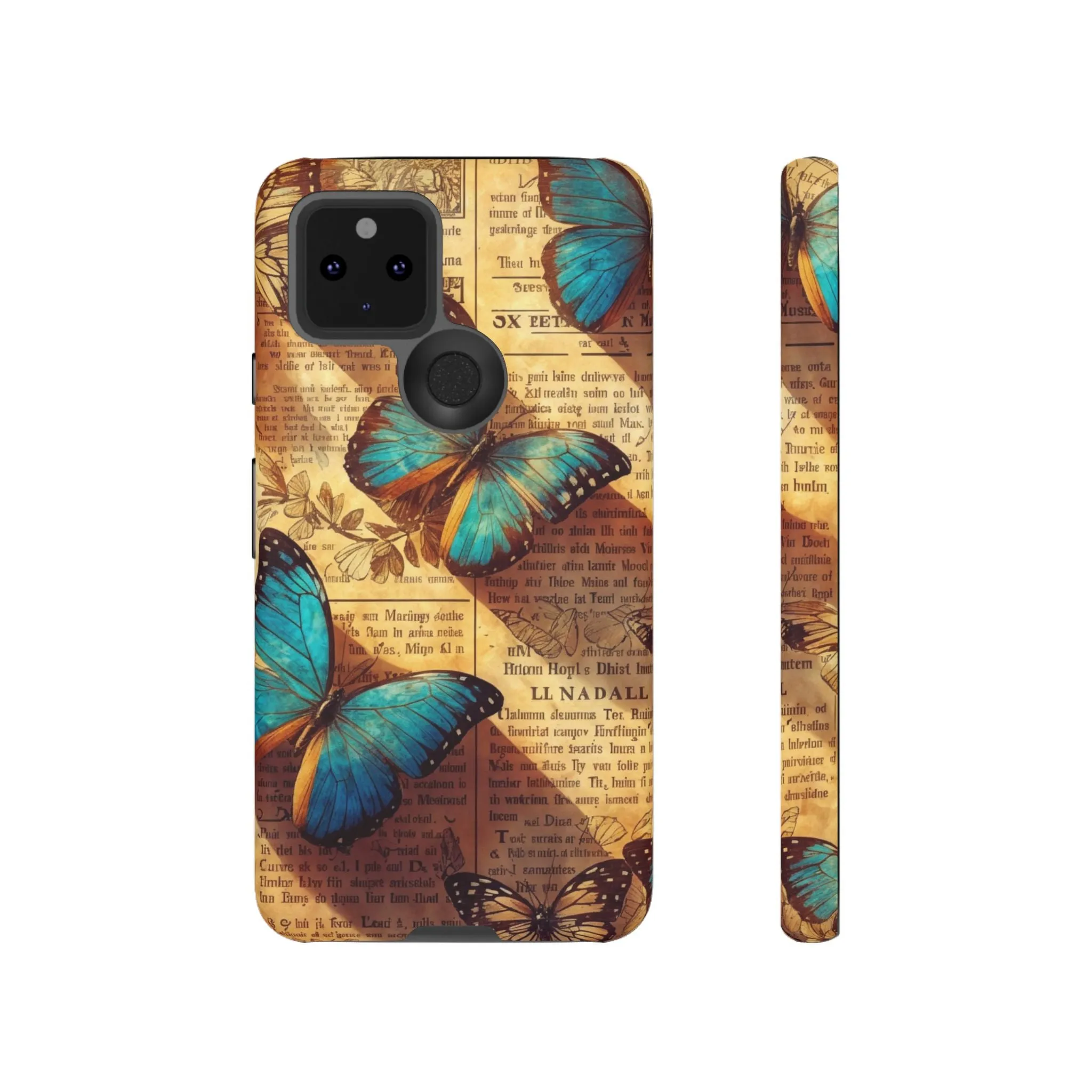 Unleash the Drama: Turn Heads with this Stunning Butterfly and Flower Cell Phone Case