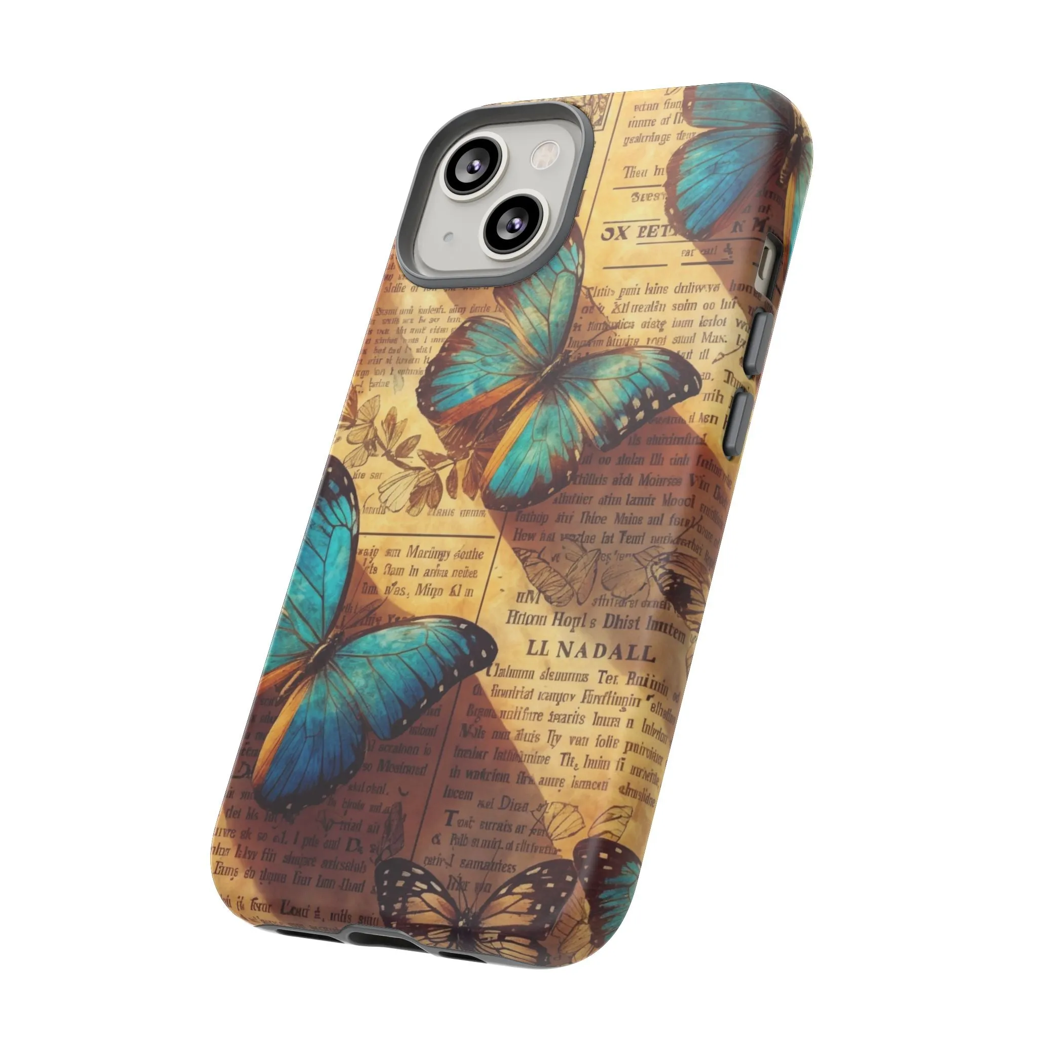 Unleash the Drama: Turn Heads with this Stunning Butterfly and Flower Cell Phone Case