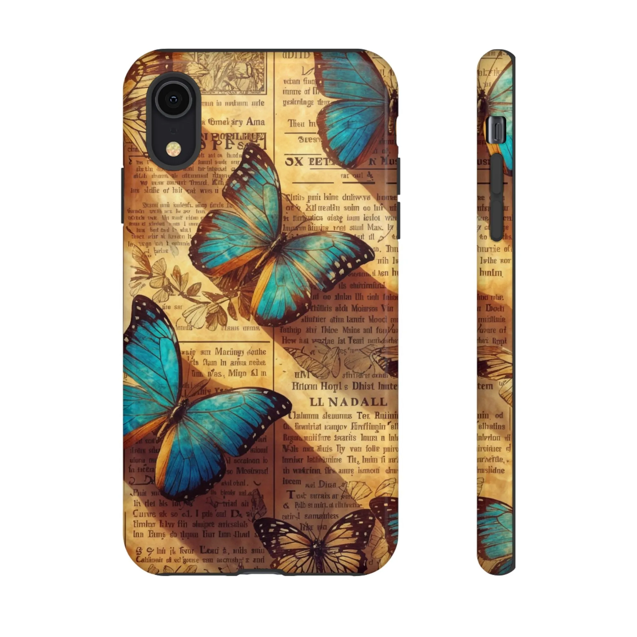 Unleash the Drama: Turn Heads with this Stunning Butterfly and Flower Cell Phone Case